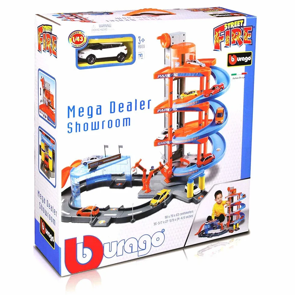 Bburago B18-30031 Street FIRE MEGA Dealer Showroom Garaż, różne kolory, skala 1:43