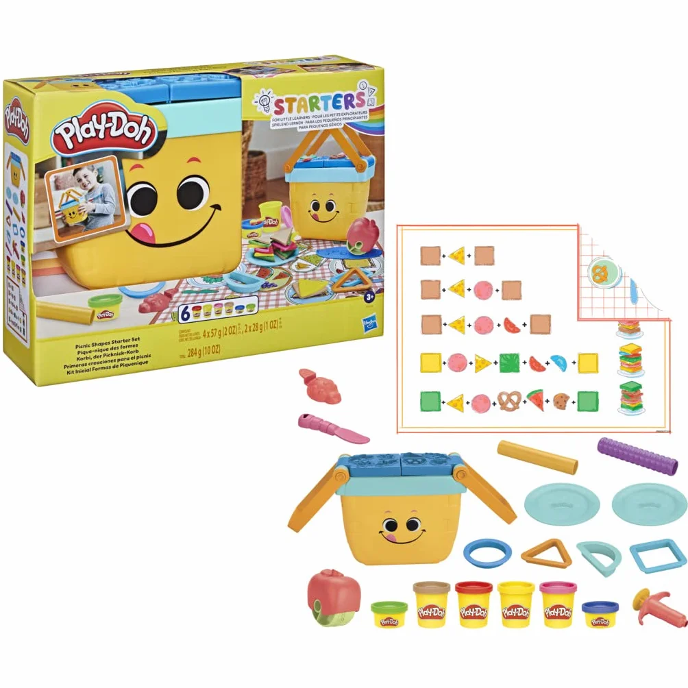 Play-Doh Piknikowe Kształty F6916 Zestaw do Lepienia z Ciastoliny, Wielokolorowy, Od 3 lat