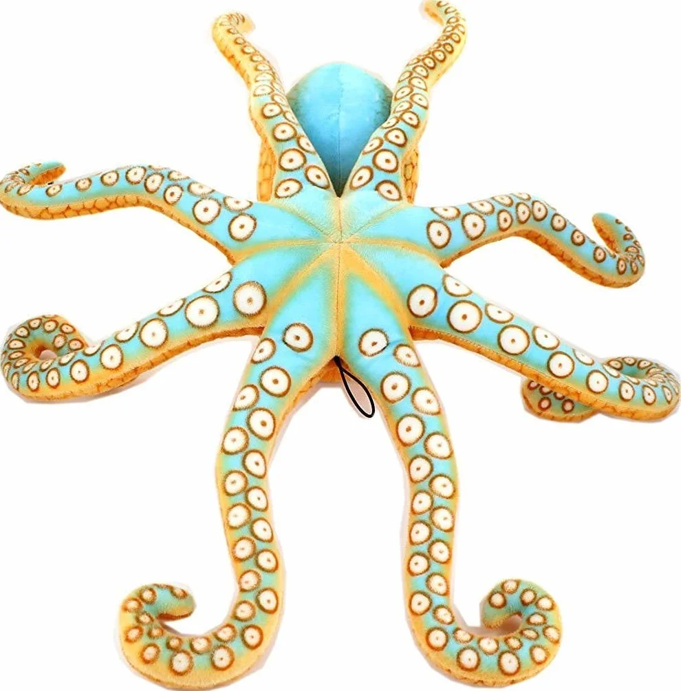 YunNasi przytulanka Krake Kreatywna pluszowa zabawka Oktopus Poduszka Naturalnie ukształtowana, Świetnie jako zabawka i prezent dla dzieci (50cm)