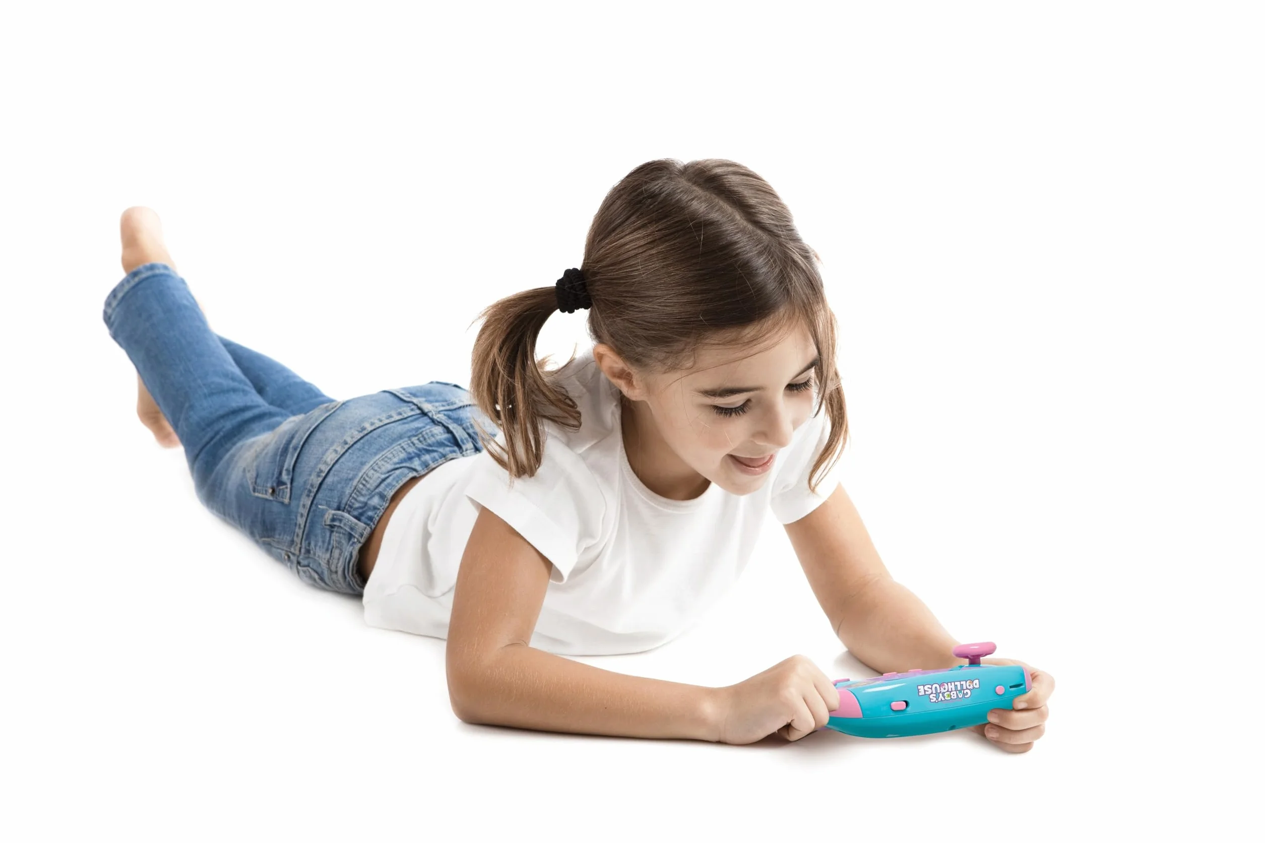 Lexibook, Gabby i Magic House, Power Console, Dwujęzyczna Francuska, Angielska Konsola do Gier Edukacyjnych z 100 Aktywnościami, Kolorowy Ekran, JCG100GDHi1, Różowy, Niebieski