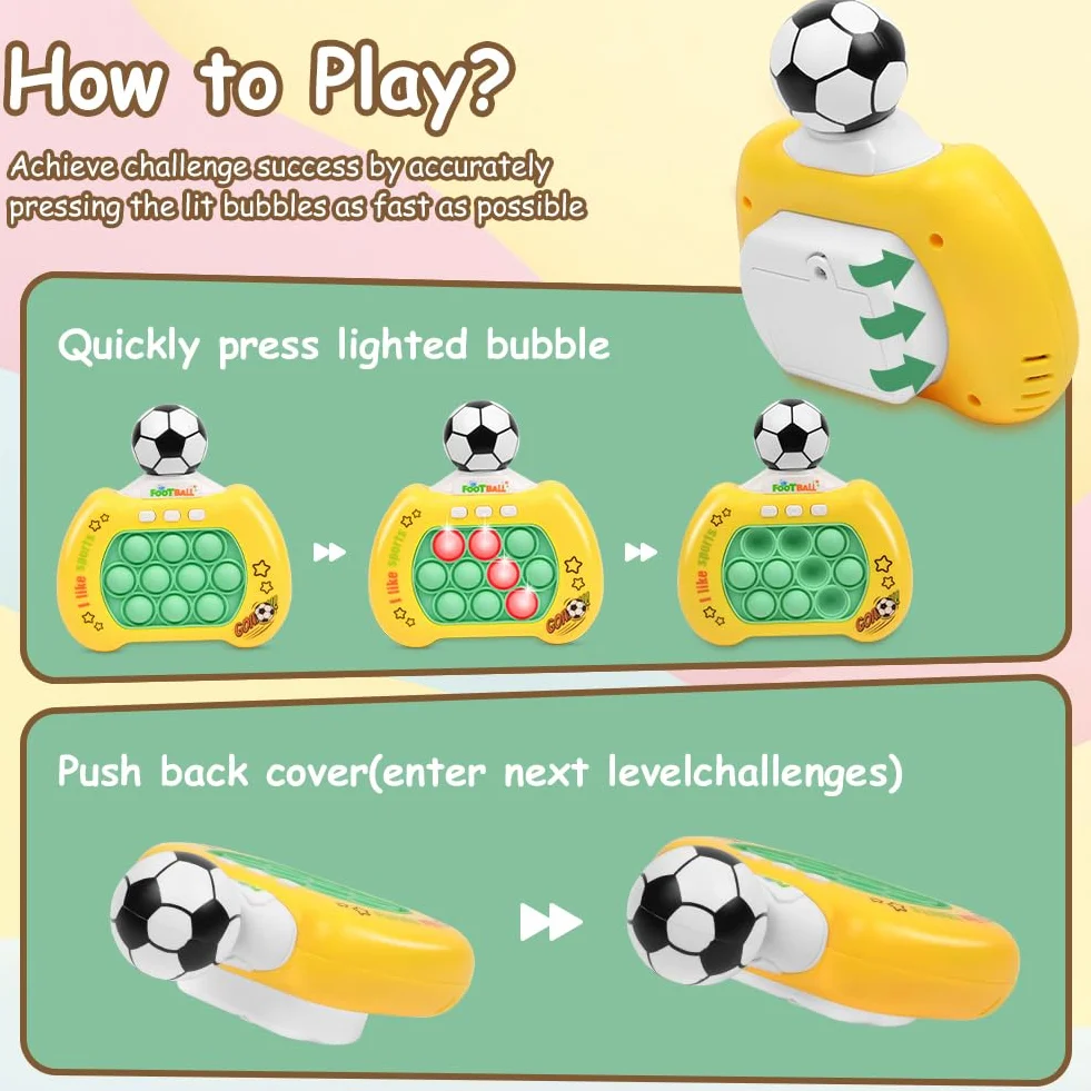 Ainiv Pop it Fidget Ball Toys, zabawka z muzyką, maszyna do gier, kontroler bąbelków, sensoryczna zabawka sensoryczna do wczesnego rozwoju i treningu koncentracji