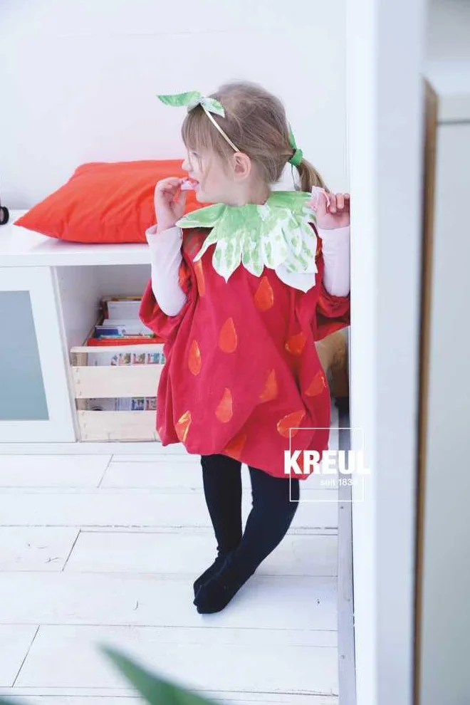 KREUL 28400 - Mucki Tekstylne Farby do Palców, 4 x 150 ml żółty, czerwony, zielony, niebieski, intensywne kolory wodne dla dzieci 2+