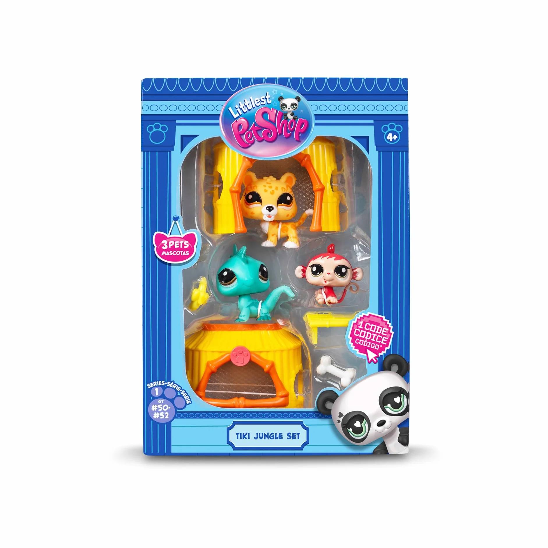 Littlest Pet Shop Tiki Jungle Zestaw do Zabawy, Wielokolorowy, 6,3 x 5,7 x 4 cm