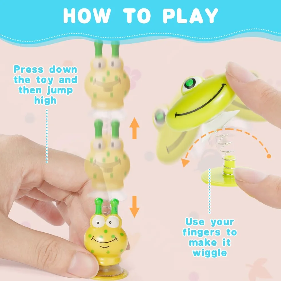 36 sztuk zabawek z potworami, zabawki do skakania dla dzieci, zestaw 6 różnych zabawek Jump Pop Up Monster Toys, zabawki, psotniaki potwór