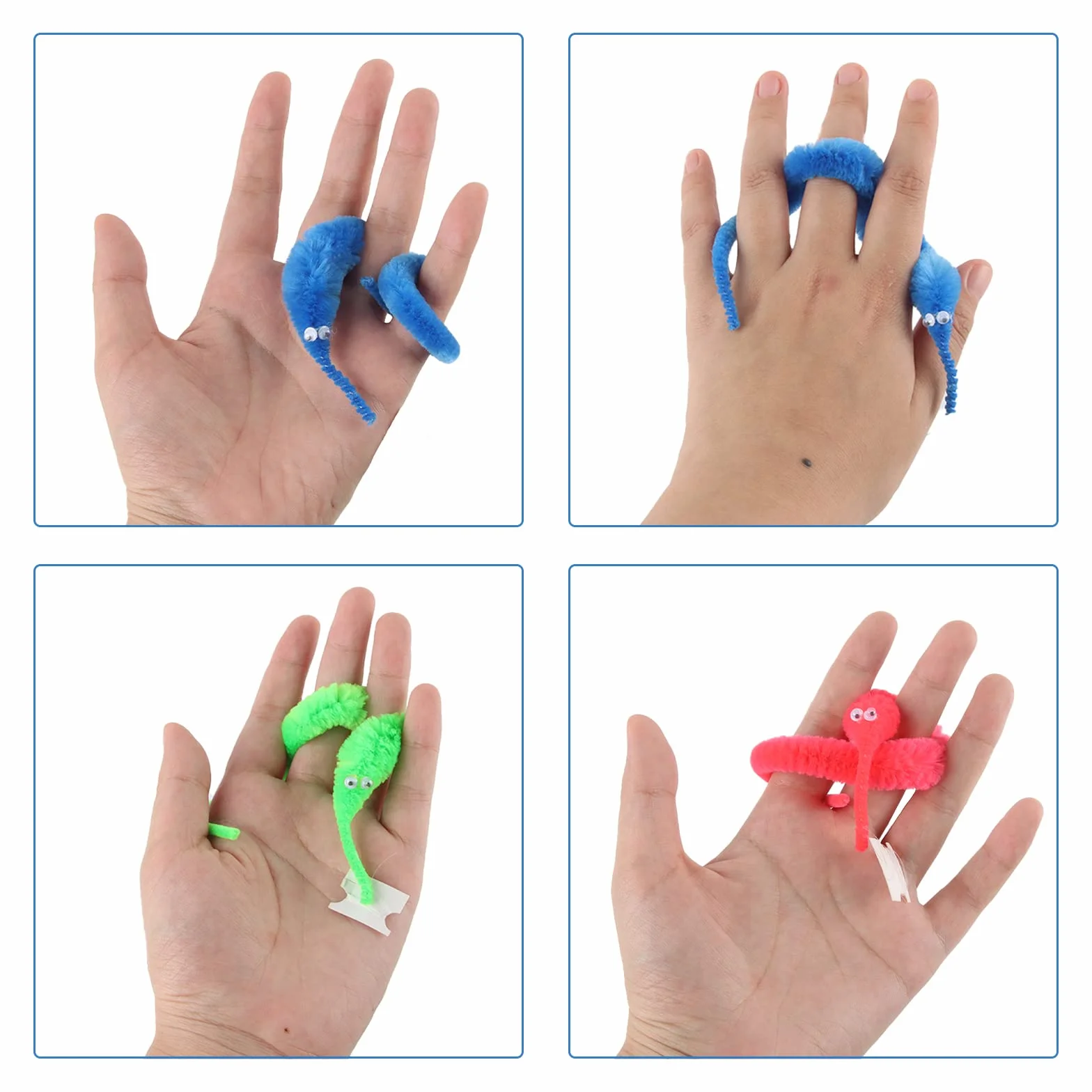 Magic Worm zabawka, 12 sztuk słodkich magicznych robaków, Twisty czarodziejski robak, magiczny robak, zabawka dla kotów, magiczna gąsienica, kolorowa zabawka dla dzieci i kotów