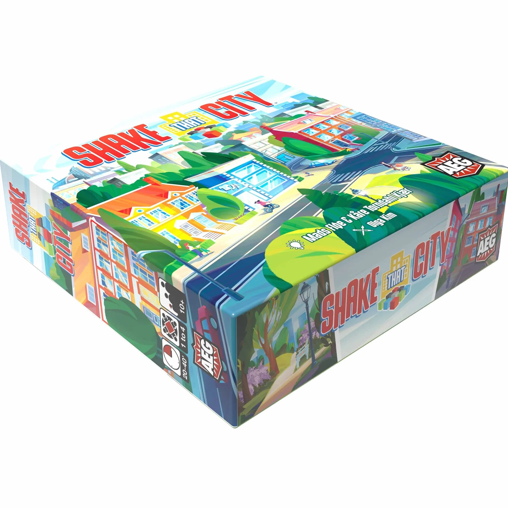 Alderac Ent. | Shake That City | Gra Budowania Miasta Z Draftem Wzorów Kostek Układaniem Płytek I Modularnymi Wariantami | 1 Do 4 Graczy | 20 Do 40 Minut