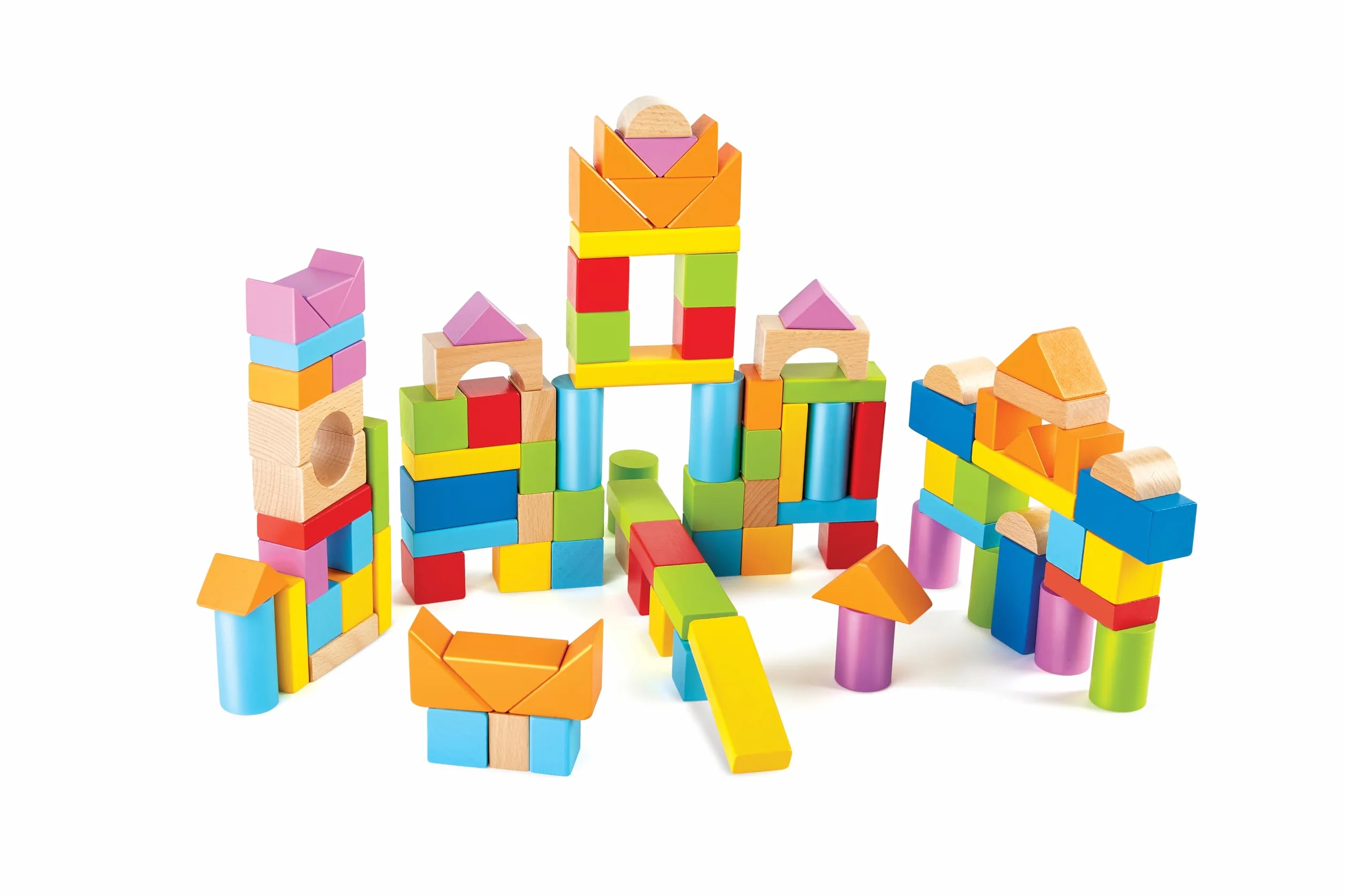 Hape E8247 HAP-E8247 Wonderful Beech Blocks, Multicolor