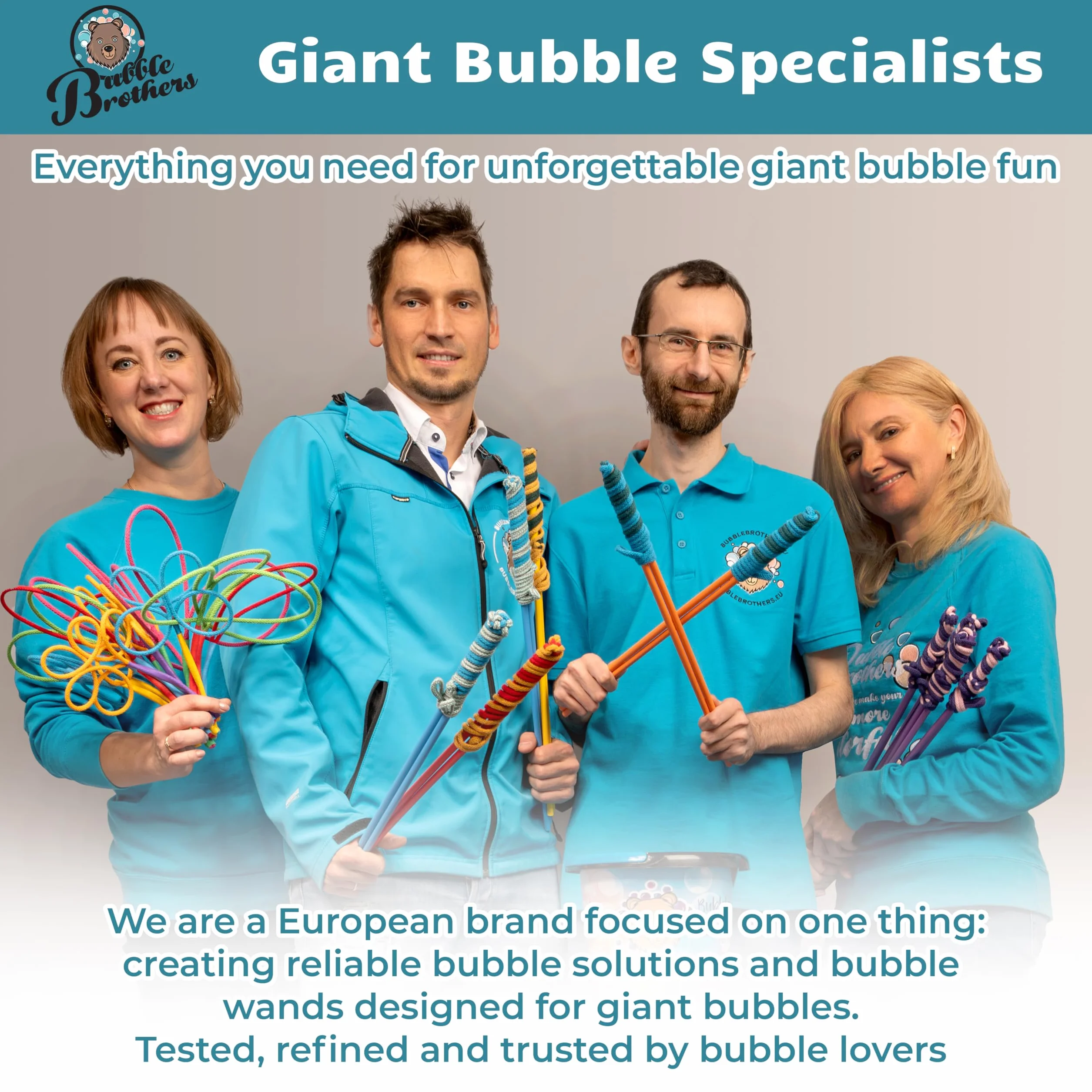 Bubble Brothers Płyn do baniek mydlanych 20 Litrów 4 x 5 Litrów Magiczny Proszek Bańki Mydlane Duże Bańki na urodziny wesele