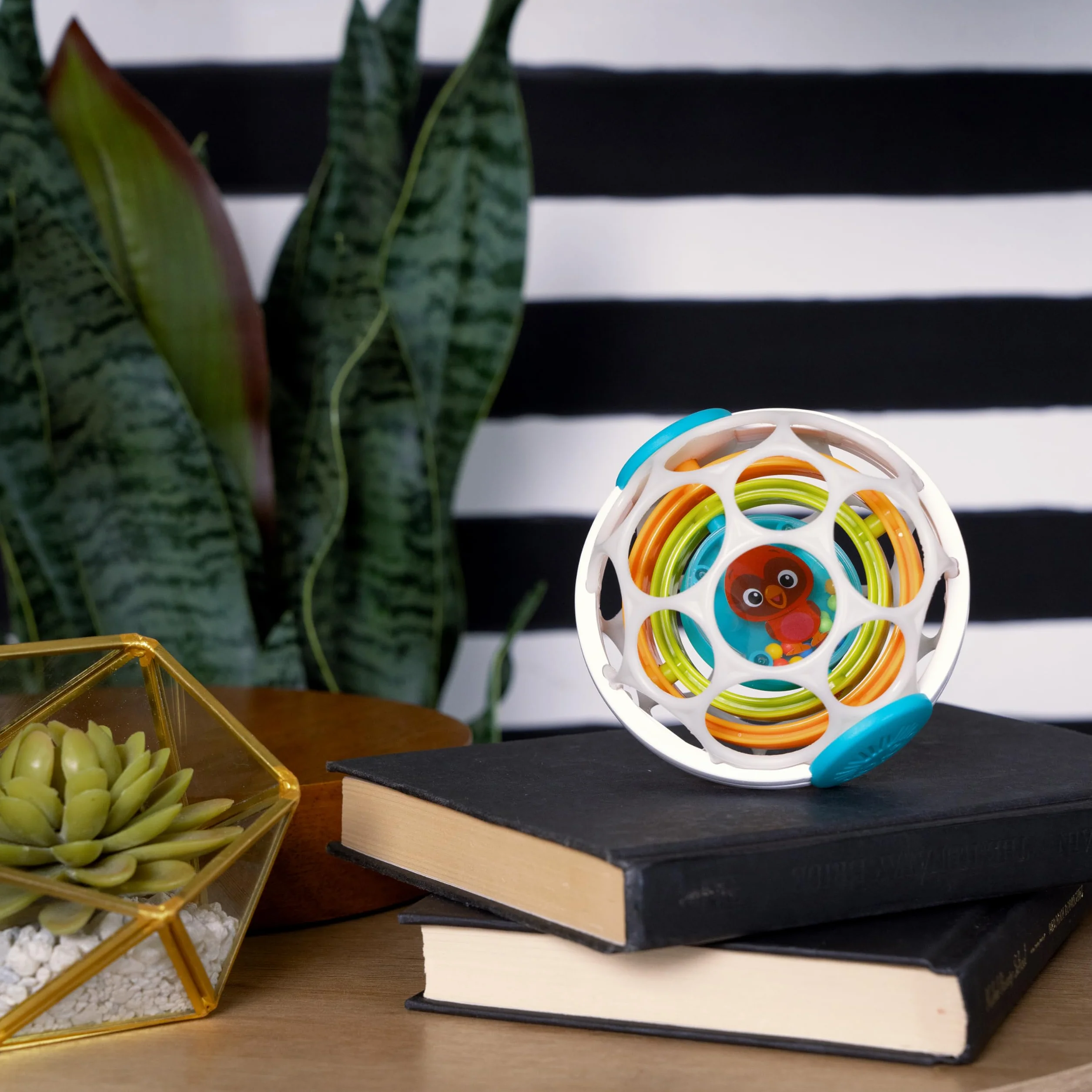 Baby Einstein Grip & Spin Oball Easy Grasp grzechotka zabawka, bez BPA, 0+ miesięcy