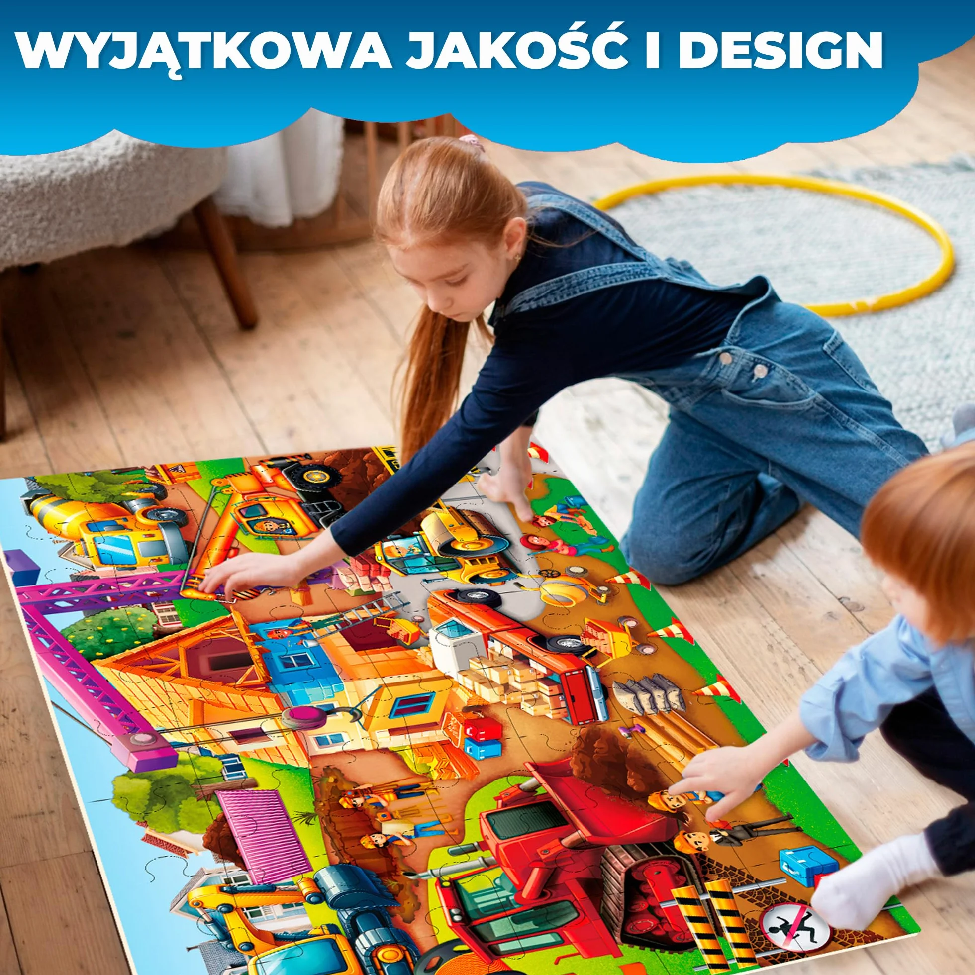 QUOKKA Gigantyczna Układanka Podłogowa Dla Dzieci W Wieku 3, 4, 5 Lat I Starszych Gigantyczne - 48 Puzzle Dla Dzieci W Wieku 5, 6 Lat - XXL O Wymiarach 60x90 Cm Z Elementami Do Nauki Budowania