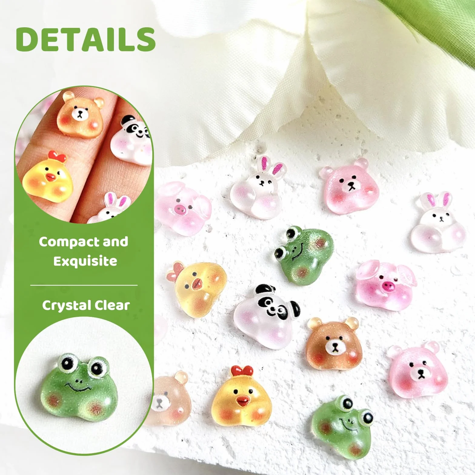 150 sztuk mini figurek zwierzęcych wykonanych z żywicy, urocze małe stworzenia z żywicy, kolekcja zawieszek z kreskówek, modele małych zwierząt, dekoracje z żywicy do samodzielnego zdobienia