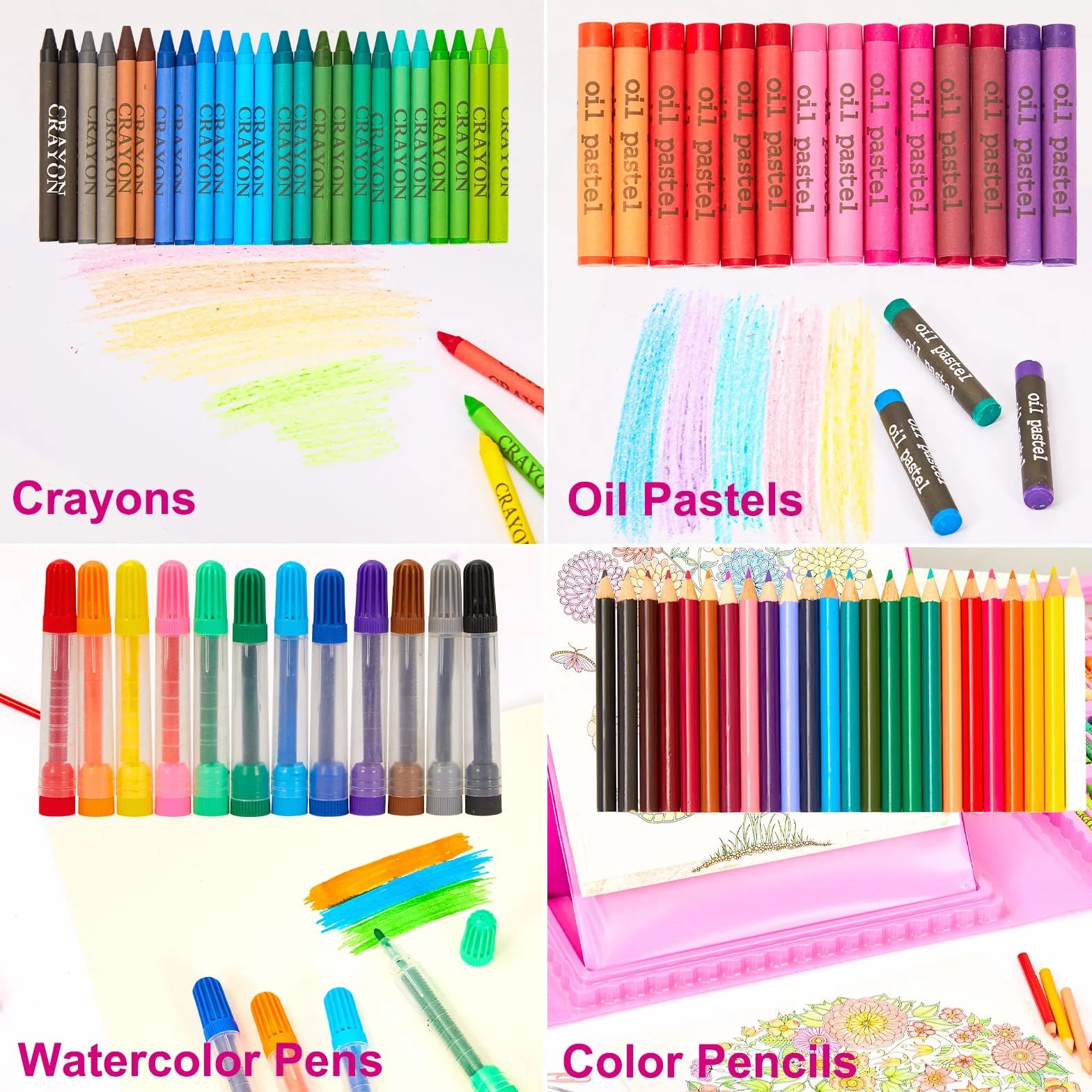 KINSPORY 290 PCS Zestaw artystyczny dla dzieci, Deluxe Pudełko do malowania, Kolorowanie Rysowanie Przybory artystyczne Prezent dla artystów Nastolatki Chłopcy Dziewczynki 4 5 6 7 8 9 10 11 12