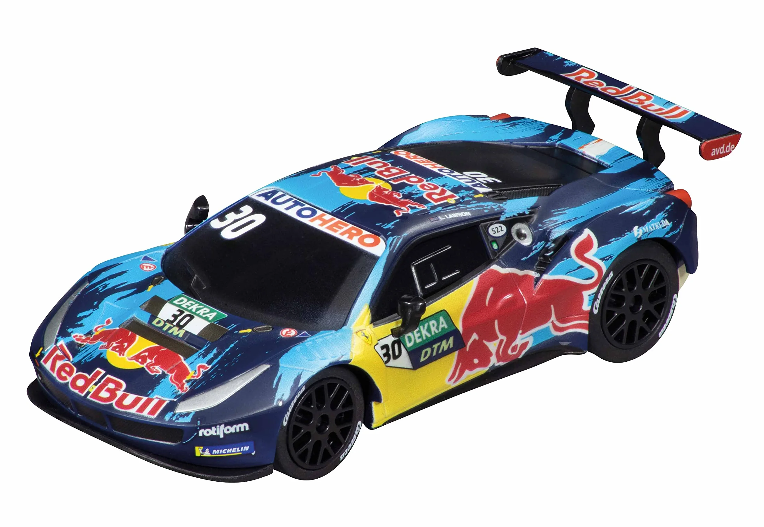 Carrera GO!!! Ferrari 488 GT3 Red Bull AF Corse No.30 I tory wyścigowe i licencjonowane autokary | dla 2 graczy | dla chłopców i dziewcząt od 6 lat i dorosłych