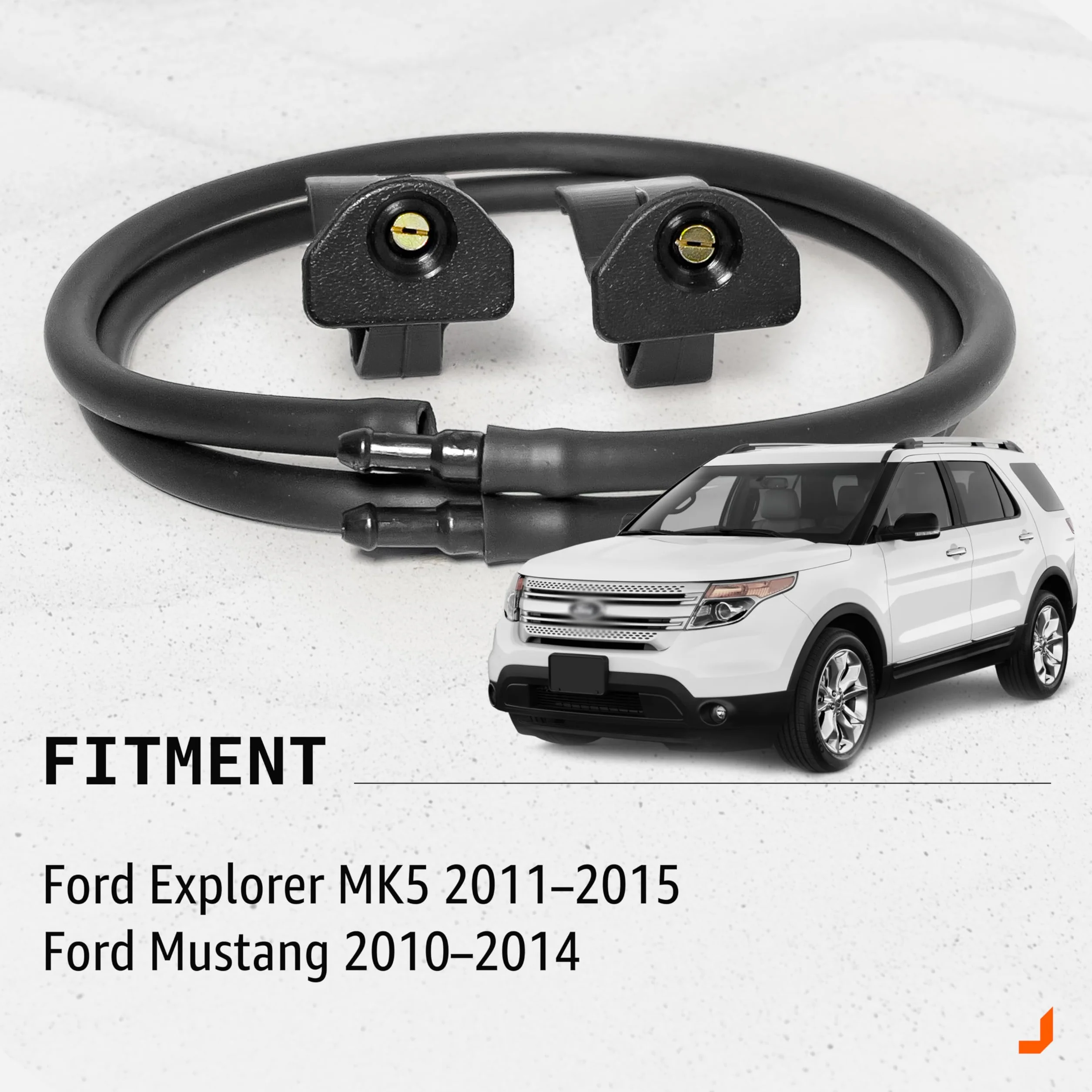 2 szt. dysz spryskiwaczy przedniej szyby, zamiennik zestawu spryskiwacza do Ford Explorer MK5 2011-2018, Ford Mustang 2010-2014 omp, z OE# 1L2Z-17603-BA, 1L2Z17603BA