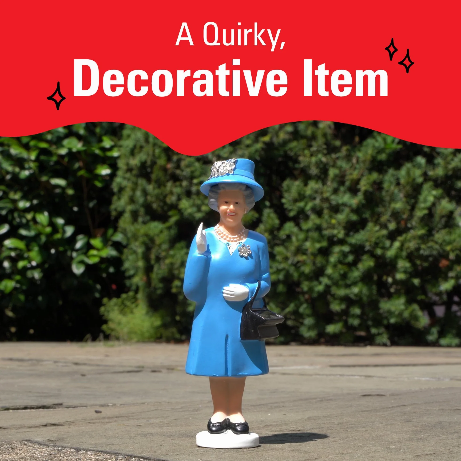 Kikkerland Solar Queen Derby Edition Figurka, Plastik, Niebieski, 8.0x5.0x19.0 cm
