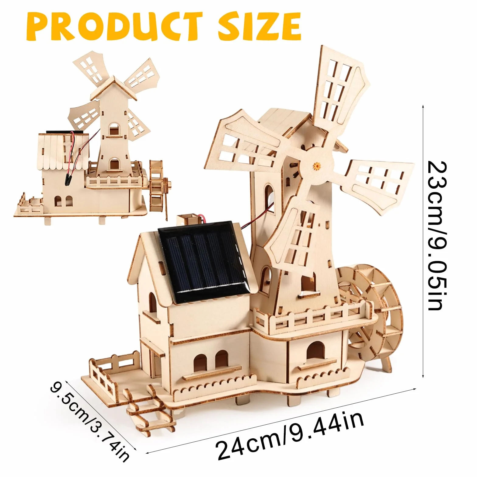 Solarne drewniane puzzle 3D, zestaw "zrób to sam", naukowa gra edukacyjna dla dzieci i dorosłych