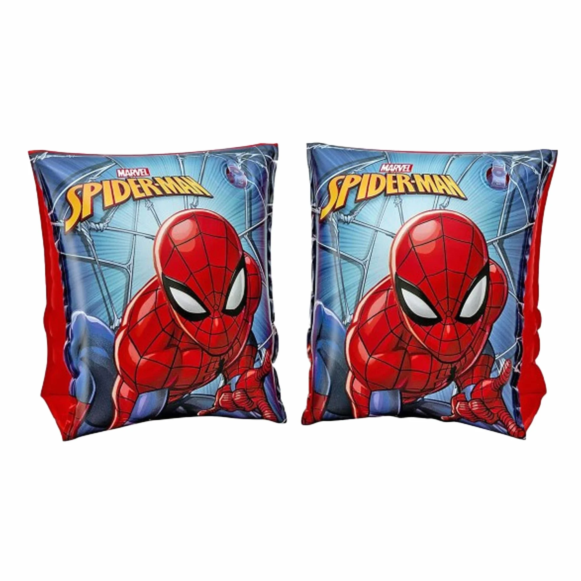 BESTWAY - Opaski Marvel Spiderman - Opaska - 98001N - Czerwony - Winyl - 23 cm x 15 cm - Zabawka dla dzieci - Gra na świeżym powietrzu - Basen - Licencja oficjalna - Od 3 lat