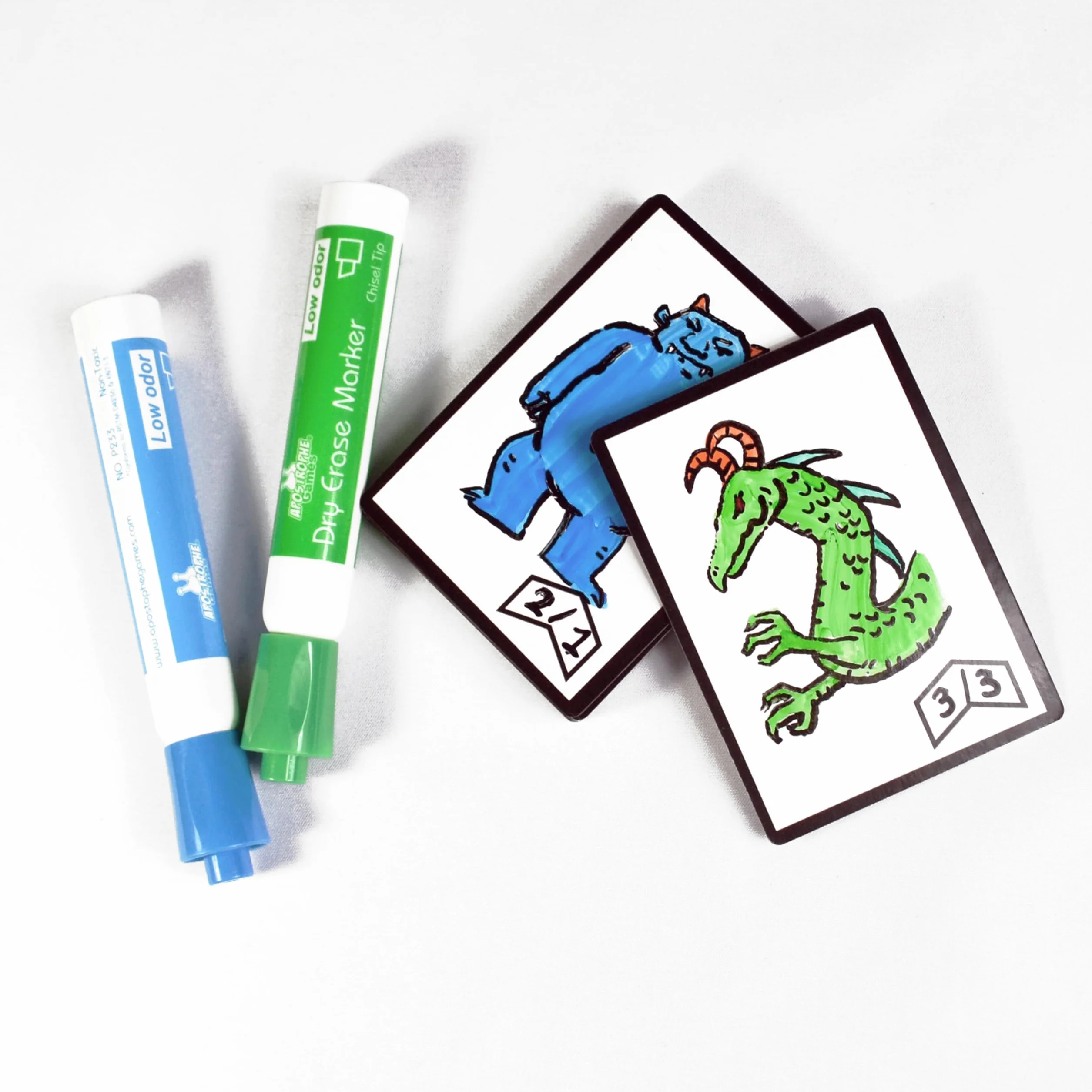 Apostrophe Games Dry Erase MTG Tokens Zestaw 40 kart-wielokrotnego użytku Proxy/tokeny do handlowych gier karcianych,