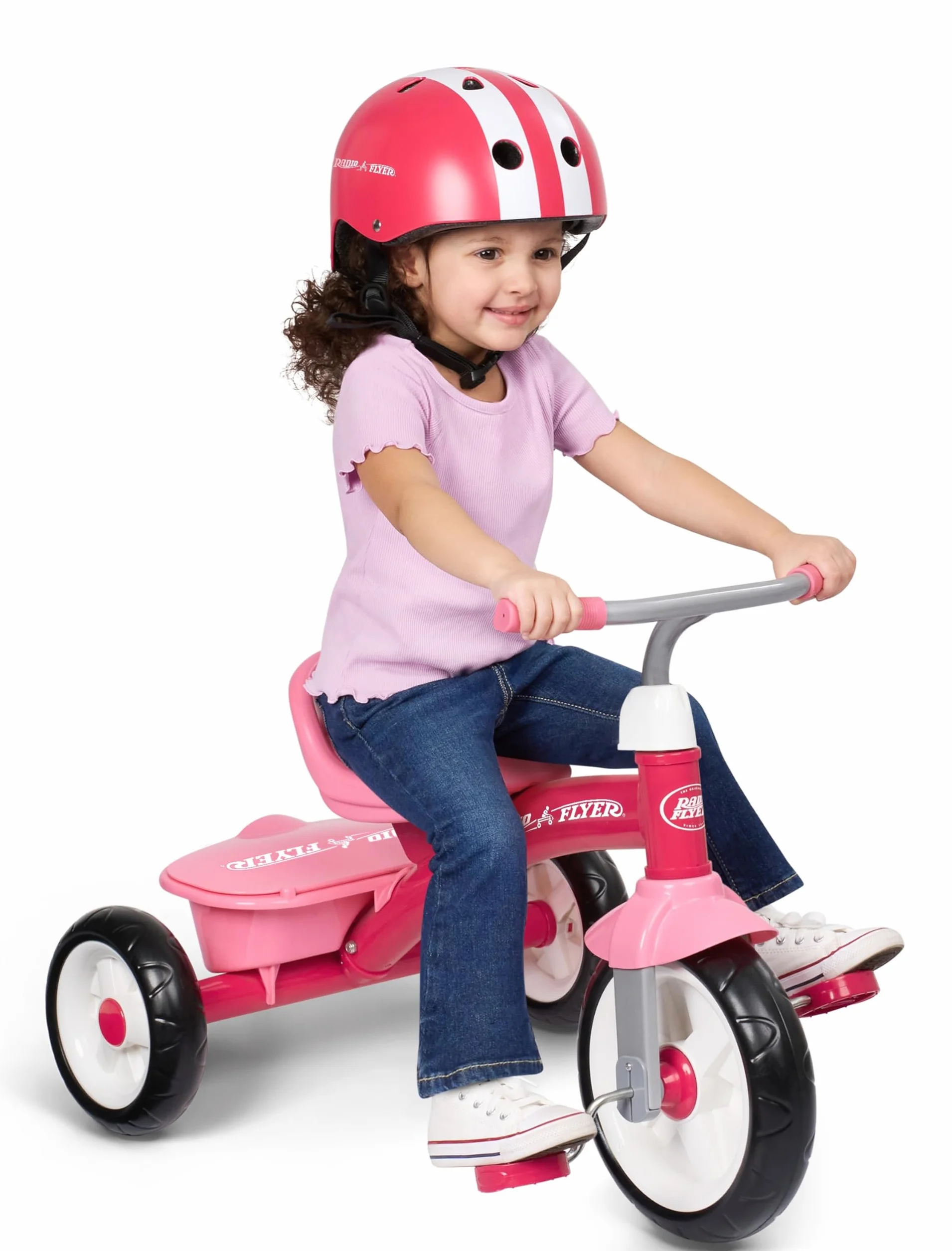 Radio Flyer Pink Rider Trike, rower trójkołowy dla małych dzieci w wieku 3-5 lat, wyłącznie w serwisie Amazon, rower dla małych dzieci