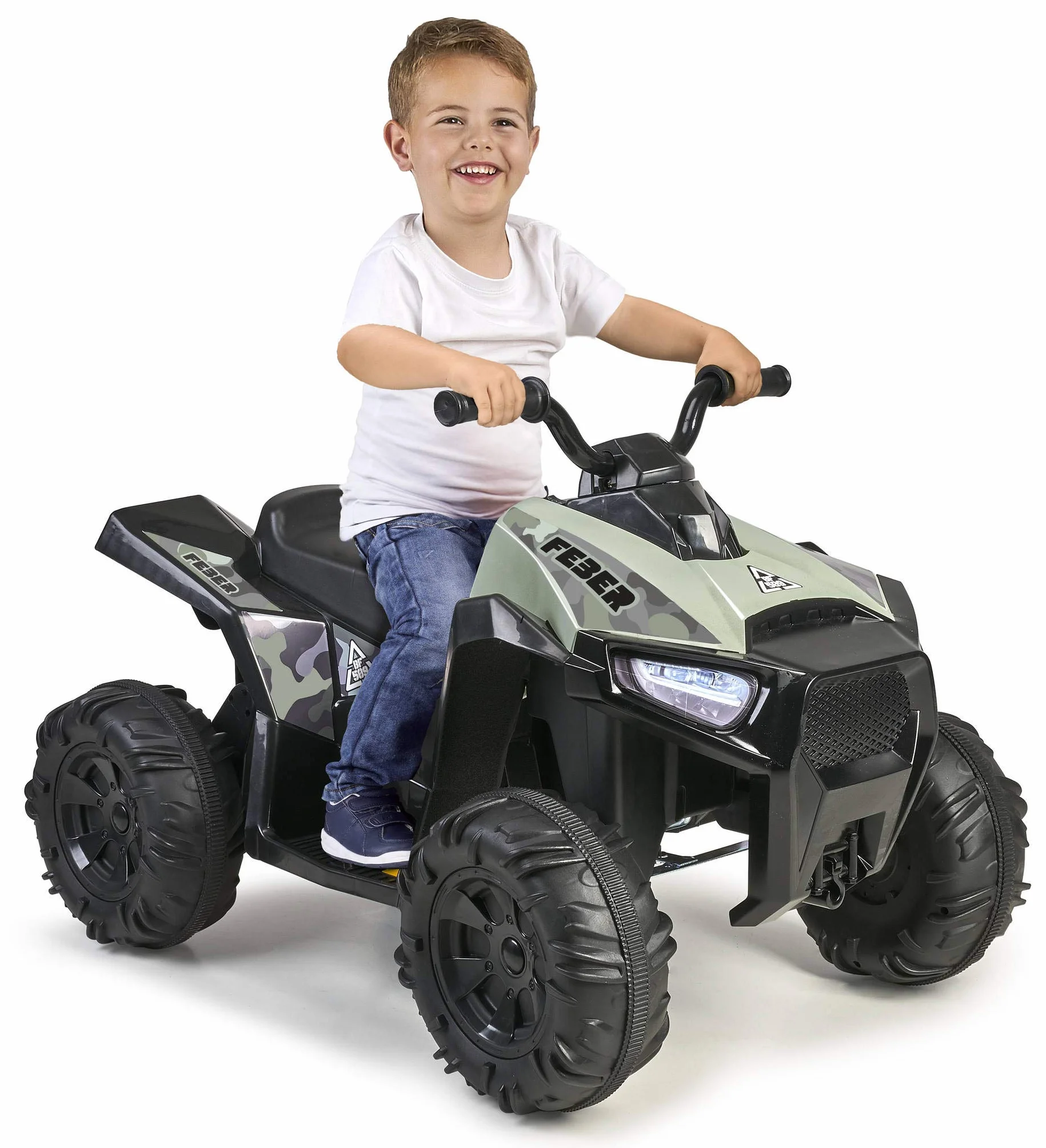 FEBER - Quad Boxer, Elektryczny pojazd zasilany bateryjnie, 12 V, Zielony (Famosa 800012541), Preview