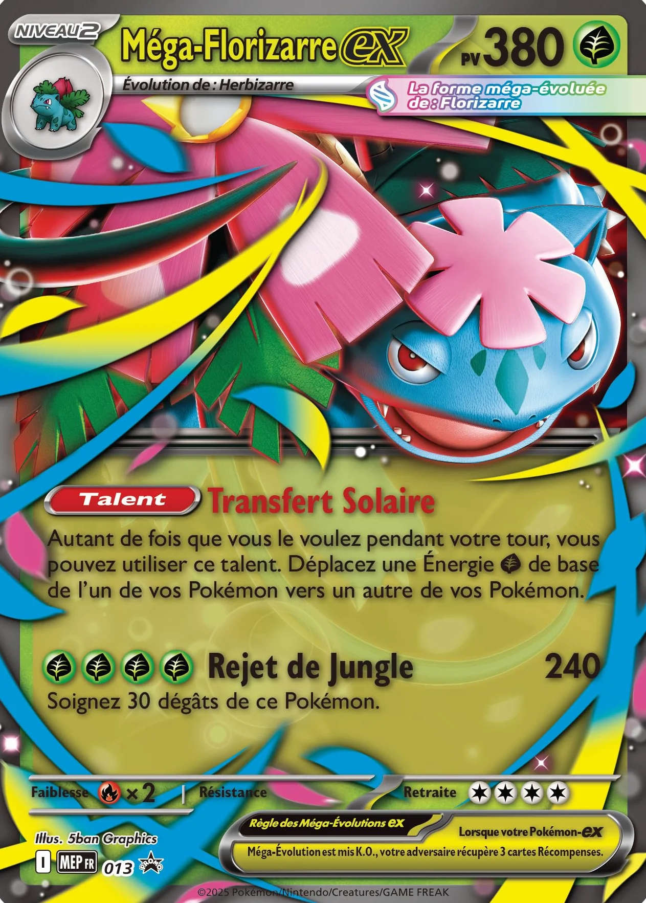 Pokémon : Kolekcja Premium Mega-Florizarre-ex (1 błyszcząca karta promocyjna, 1 duża soczewkowa karta promocyjna i 8 boosterów) od TCG Pokémon
