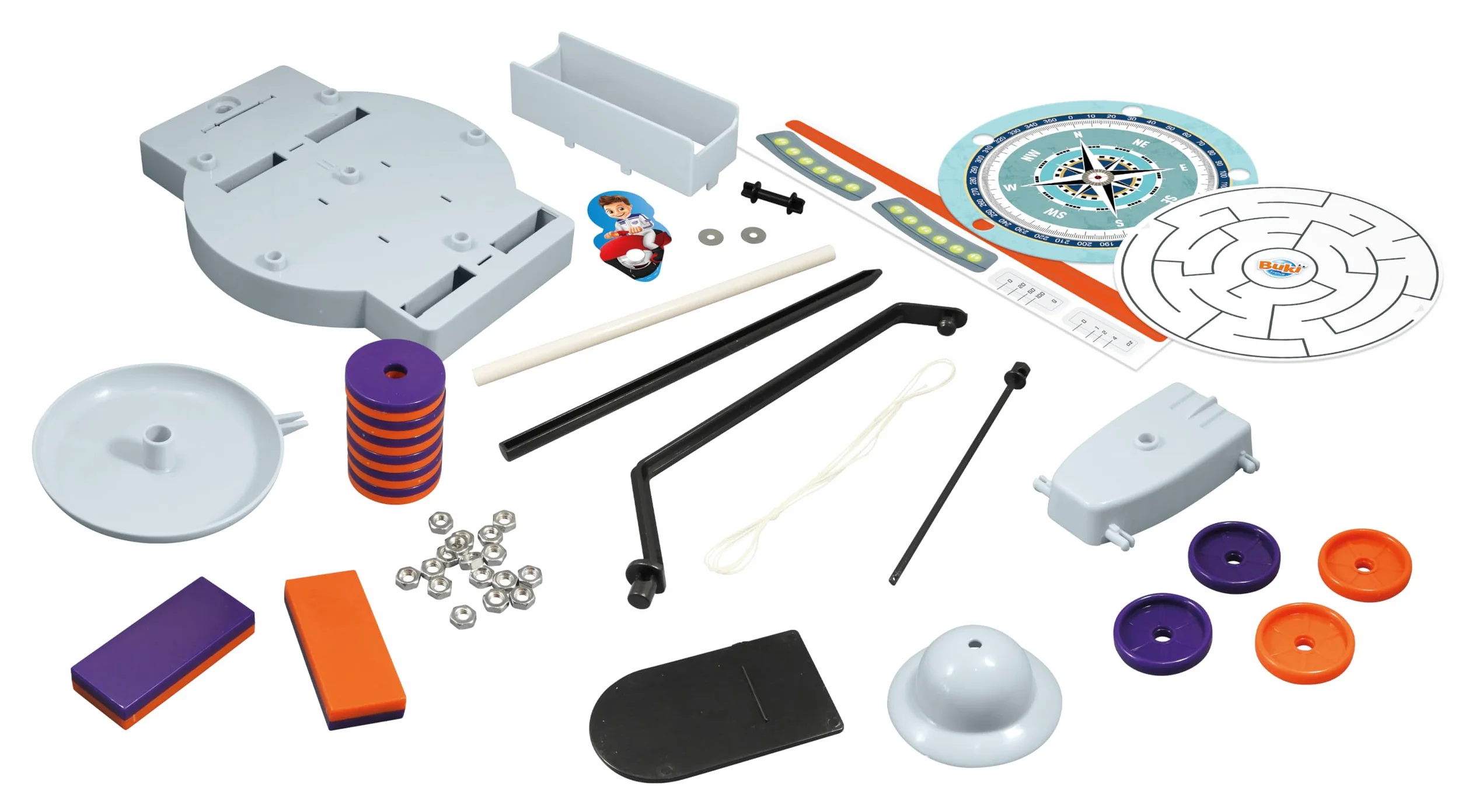BUKI 3018 - Mini Lab Magnesy - Zestaw eksperymentów z magnesami – Odkryj magnetyzm i lewitację! Edukacyjna zabawka dla dzieci 8+