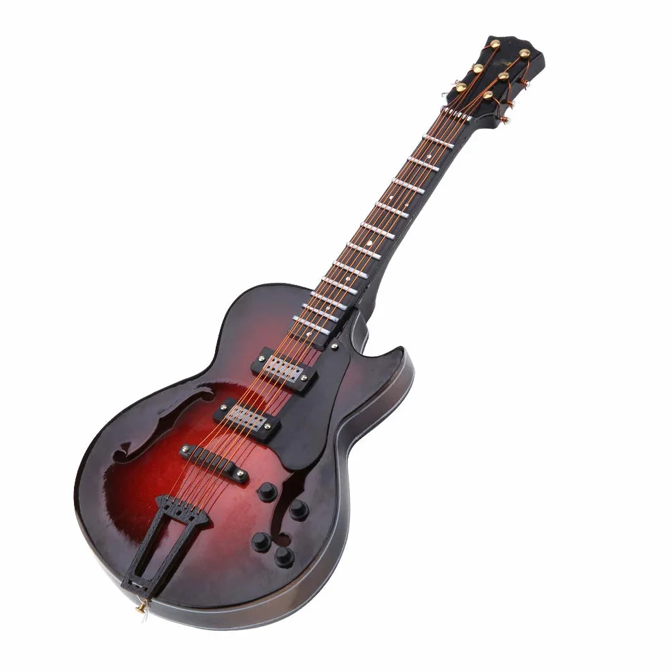 Klasyczny Model Gitary Miniaturowa Replika Mini Gitara Ozdoby Modelu Instrument Muzyczny Kolekcja Decor (Nr 2)