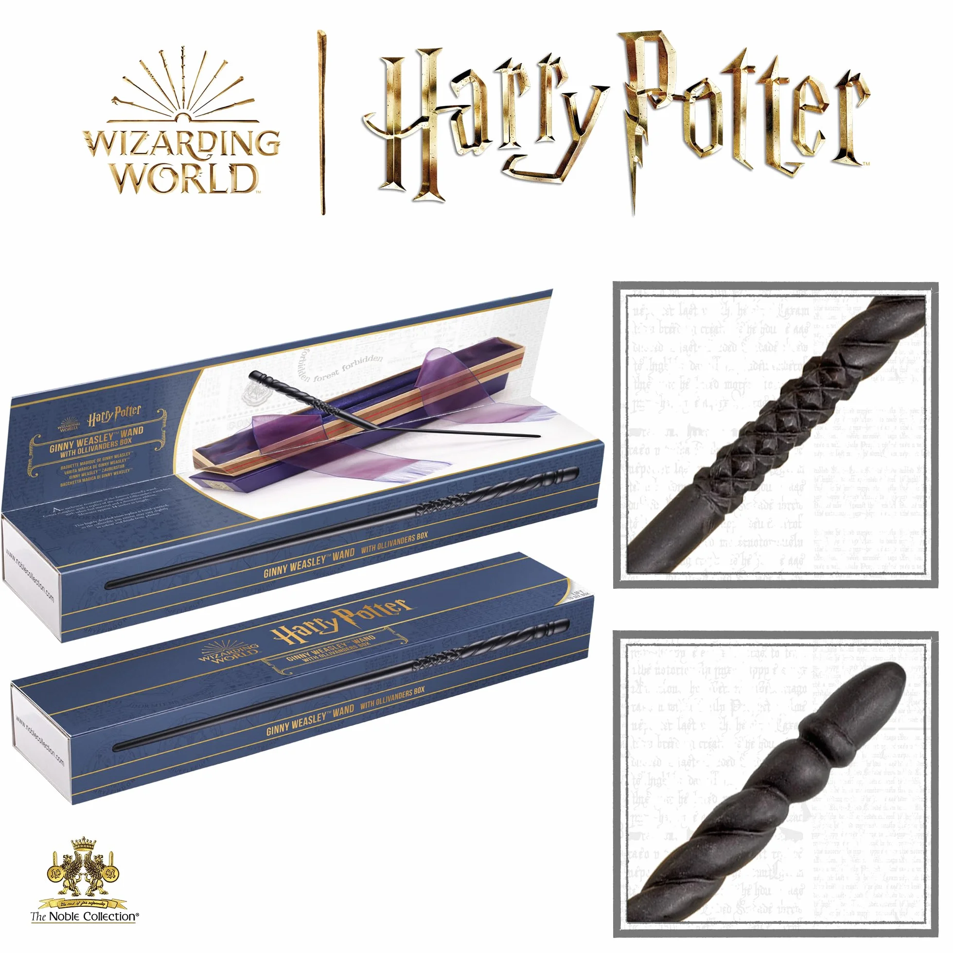The Noble Collection Harry Potter replika różdżki w Ollivanders Box Ginny Weasley 36 cm