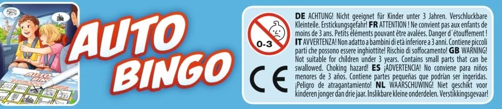 Schmidt Spiele Auto-Bingo Gra Podróżna, Wielokolorowy, 1-3 Graczy,51434