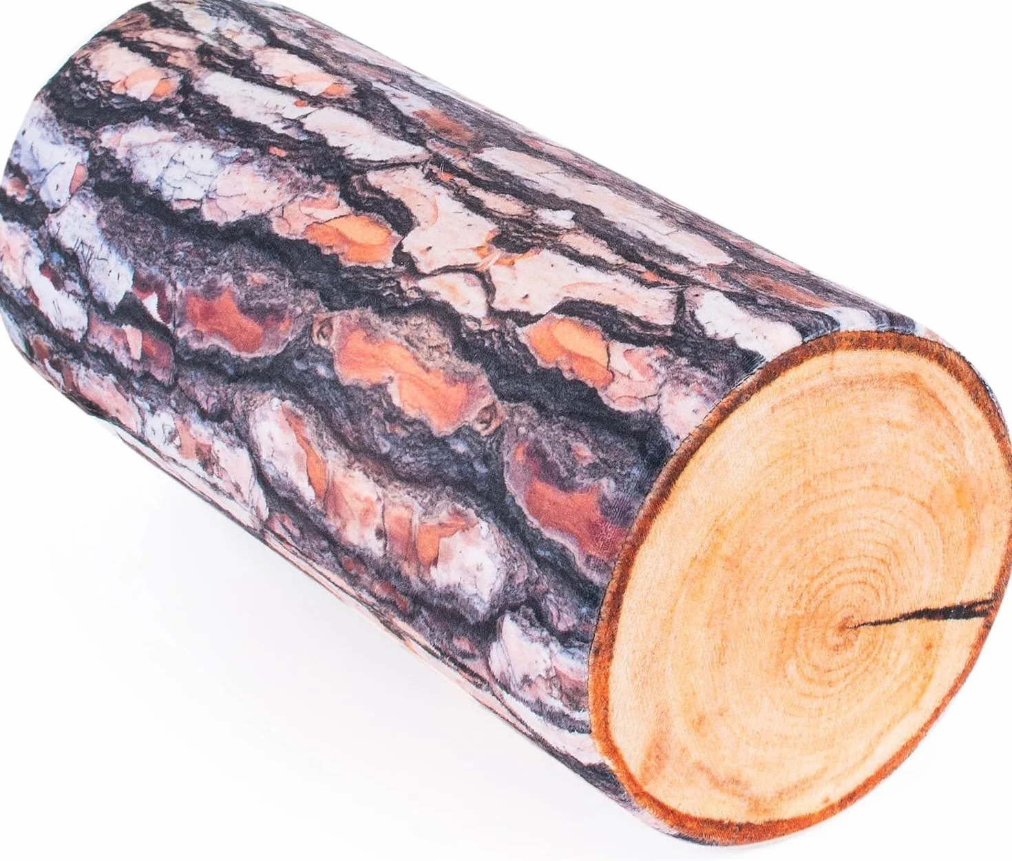FANCY Poduszka na Szyję w kształcie Pnia Sosny, Cylindryczna Poduszka 40 cm, Pluszowa Poduszka, Dekoracyjna Poduszka, Neck Pillow