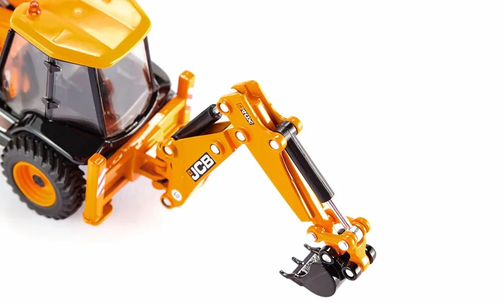 Siku 3558, Koparko-ładowarka JCB 4CX, 1:50, Metal/Tworzywo sztuczne, Żółty, Liczne funkcje, Można łączyć z modelami Siku w tej samej skali