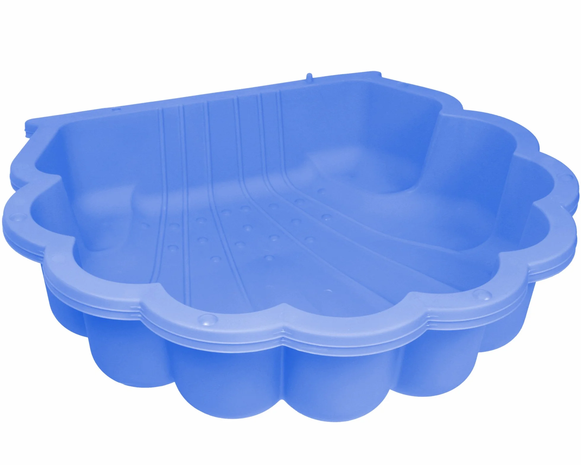Ondis24 Piaskownica muszla wodna, 2-częściowa z tworzywa sztucznego, muszla z pokrywką (87 cm, niebieska)