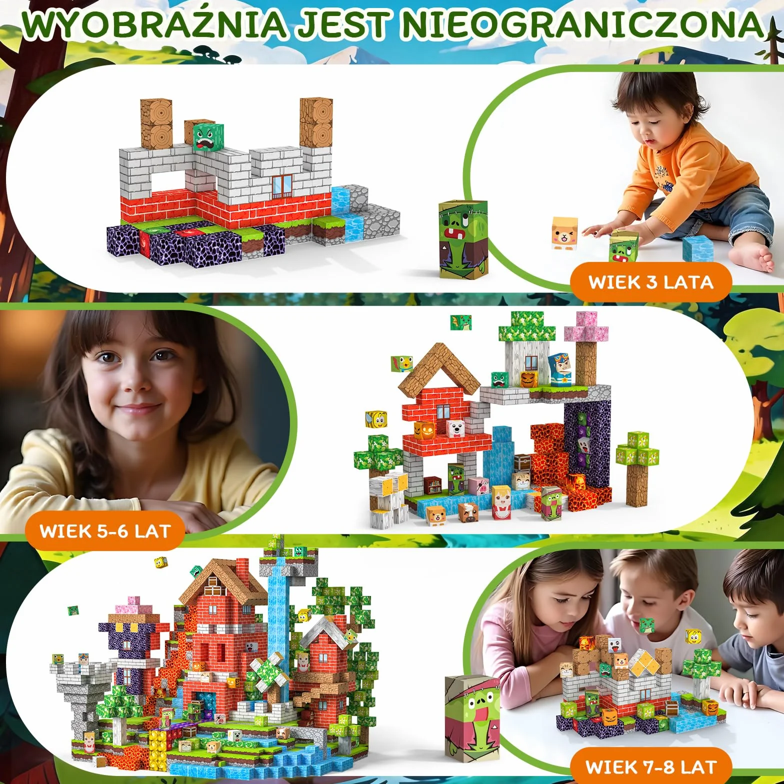 Klocki Magnetyczne 220 PCS 2CM, 3+ Zabawki sensoryczne STEM Montessori, Magnetyczne Klocki dla 3 4 5 6 7 8 9 10 11 12 8-12 lat Chłopcy i dziewczynki Prezenty urodzinowe