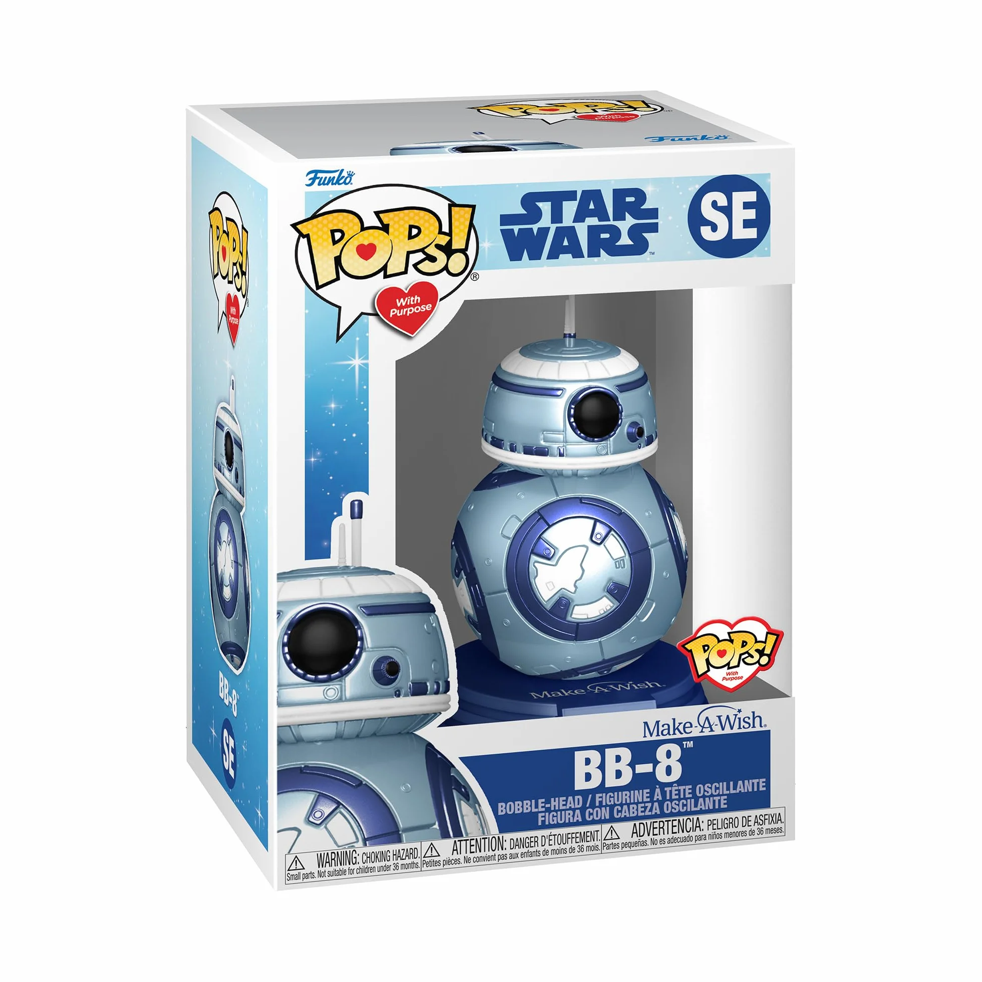 Funko POP! Star Wars: Make a Wish 2022 - BB-8 - (metaliczna) - kolekcjonerska figurka winylowa - pomysł na prezent - oficjalny towar - zabawki dla dzieci i dorosłych - fani filmów - modelka dla