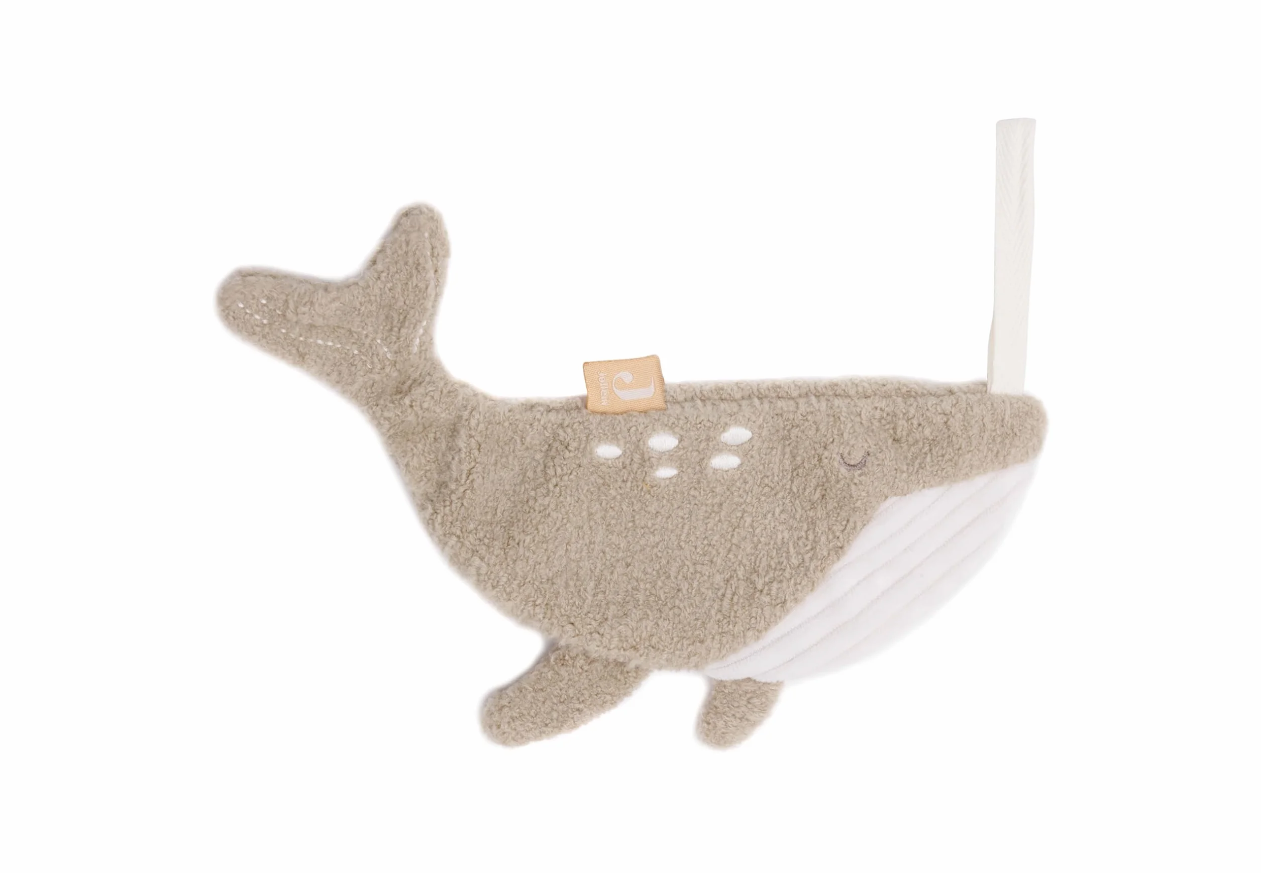 Jollein Chusta do przytulania dla niemowląt - Deepsea Whale - ręcznik do smoczka - 100% poliester - przytulanka - wieloryb