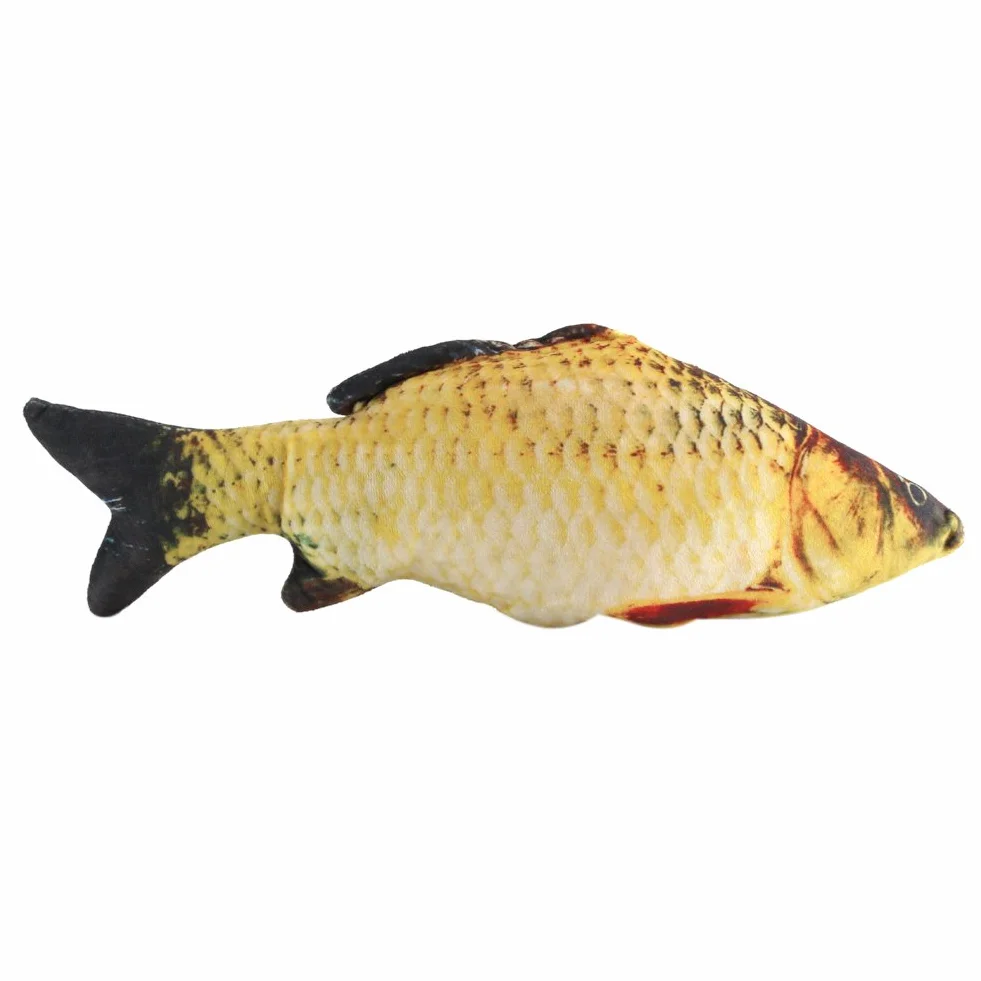Pluszowa Poduszka w Kształcie Karpia, Realistyczna Dekoracyjna Ryba, Miękka Zabawka, 40 cm