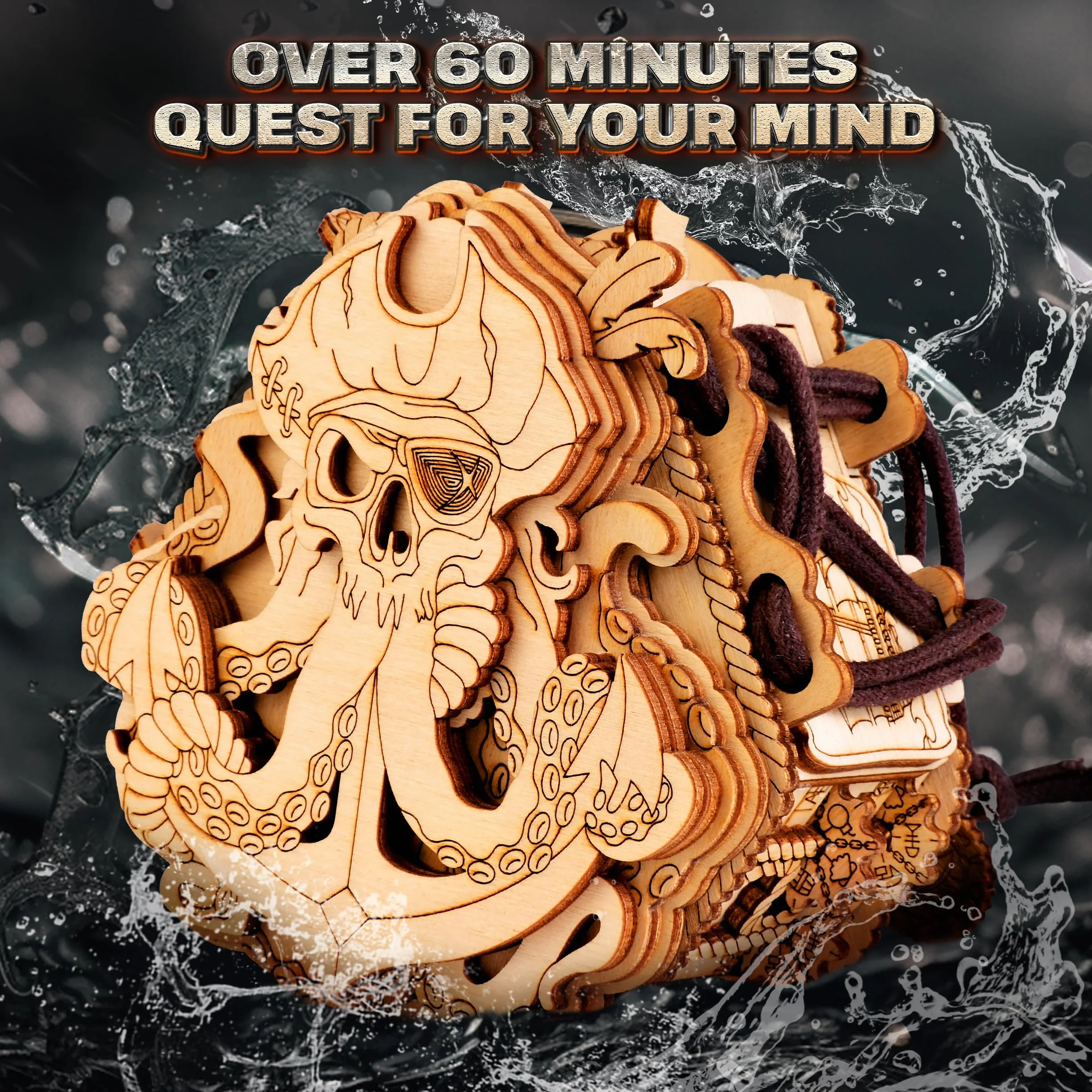 ESC WELT Blackbeard's Compass Puzzle Box - Escape Room in a Box - zadanie myślenia - skarbonka 3D - pudełko na prezent - puzzle dla dzieci i dorosłych - pudełko prezentowe puzzle gra