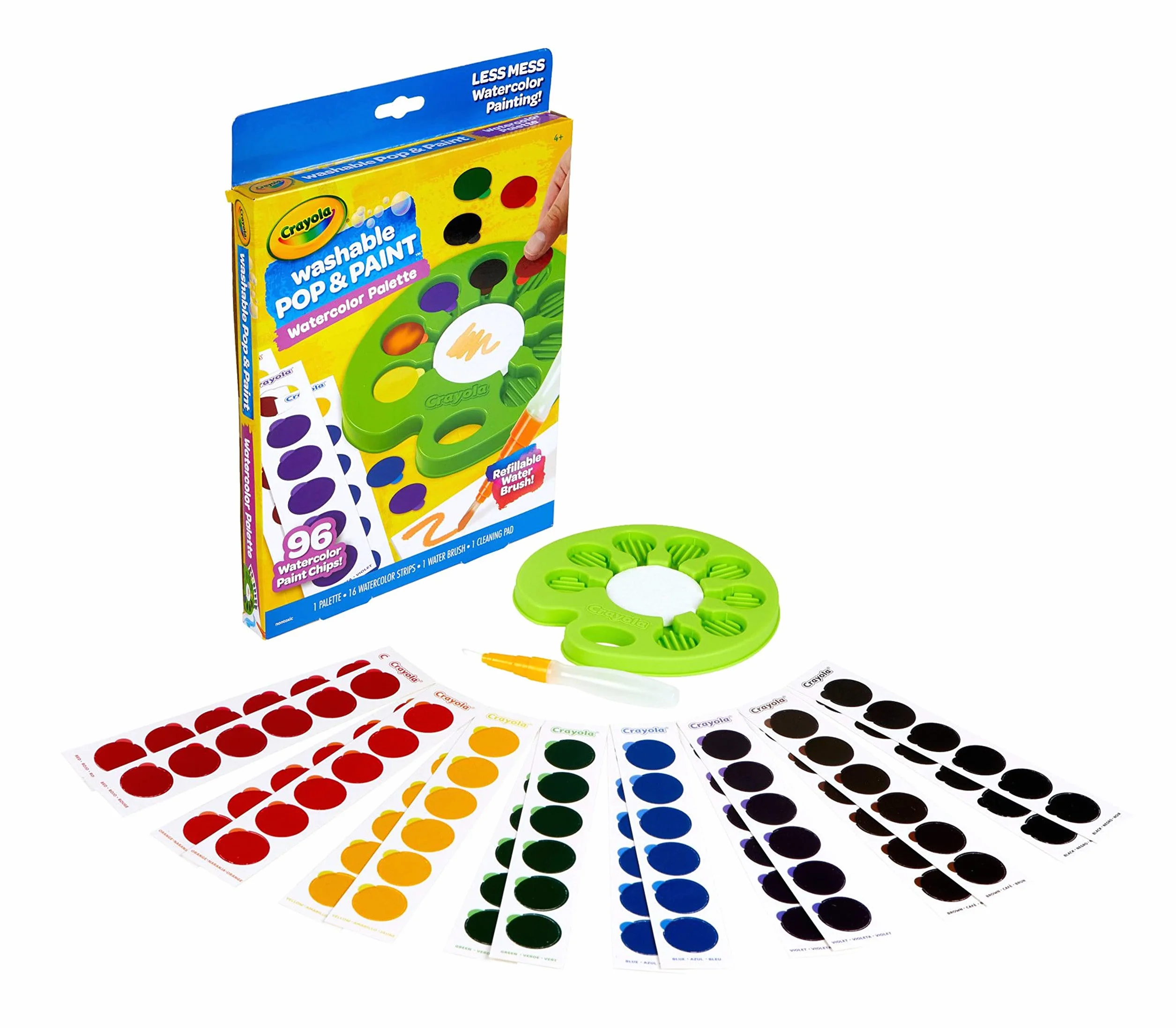 Crayola Pop&Paint Zmywalna paleta akwareli