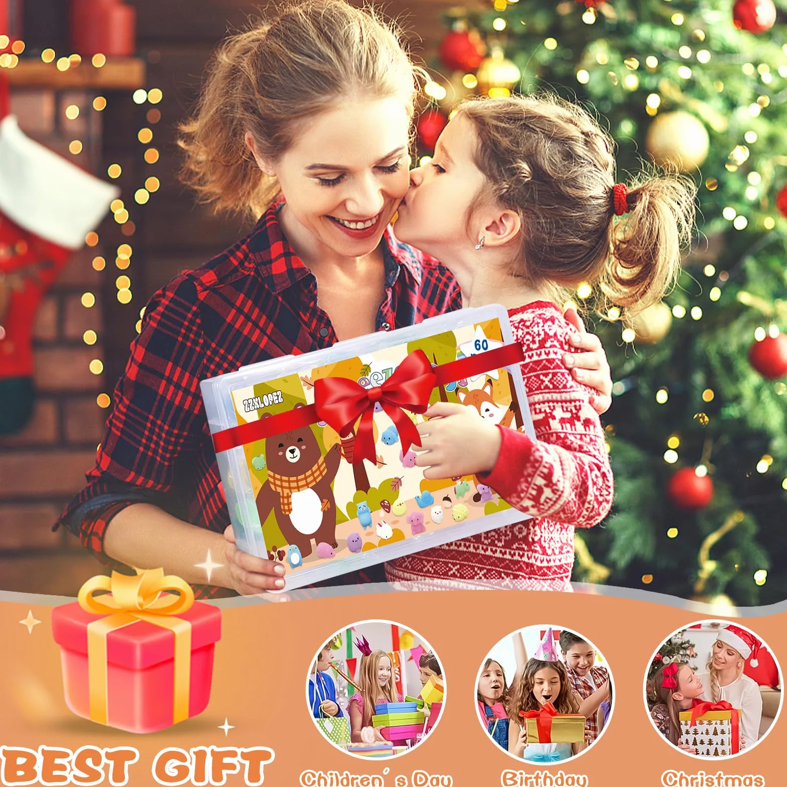 60 Sztuk Mochi Squishy Toy, Wycisnąć Zabawki, Śliczne Zabawki ze Zwierzętami do ściskania, Mini Zabawki do Zgniatania, Zabawki Antystresowe dla Dorosłych, Wypełniacze Wielkanocne