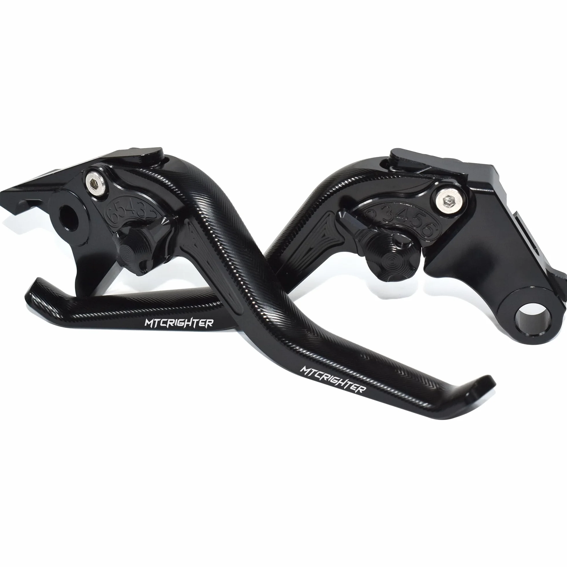 Wzór Fishbone krótka dźwignia sprzęgła hamulca kompatybilna z Royal Enfield Himalayan 450 Guerrilla 450 2024 2025, wykonany ze stopu aluminium CNC (czarny)