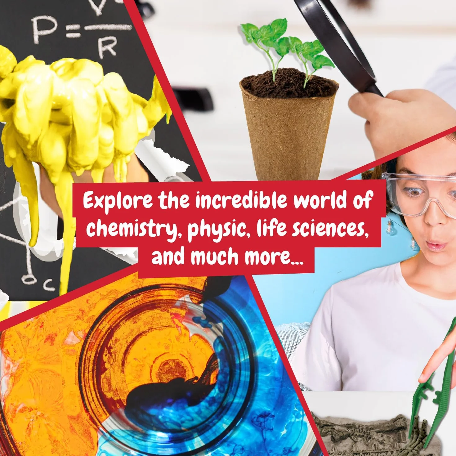 Science4you - Zestawy edukacyjne naukowe i gra chemiczna, spersonalizuj swoje laboratorium, eksperymenty naukowe dla dzieci, prezent dla chłopców i dziewcząt, 6 lat