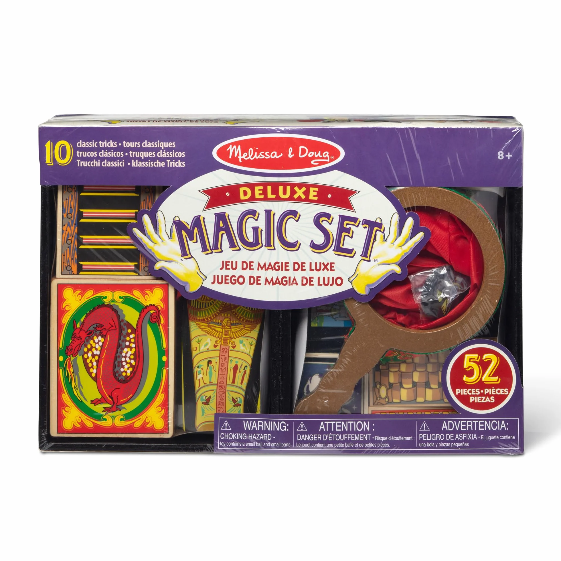 Melissa & Doug Luksusowy zestaw magiczny | Zabawa z odgrywaniem ról | Zestaw zabawkowy | 8+ | Prezent dla chłopca lub dziewczynki