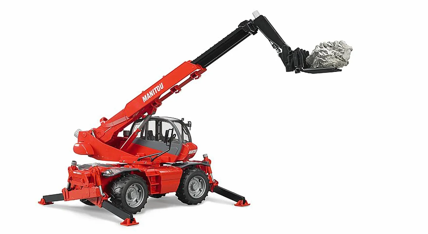 bruder 02129 - Manitou Telescopic Forklift MRT 2150 - 1:16 Pojazd budowlany, Wózek widłowy, Farma, Rolnictwo, Zabawka