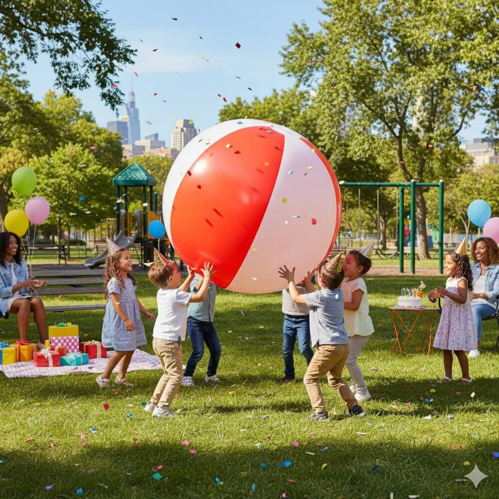 Olbrzymia nadmuchiwana piłka XXL, 300 cm, ogromna piłka plażowa dla dzieci i dorosłych, idealna na basen, do ogrodu i na imprezy, festiwal, przyjęcie urodzinowe zabawkę na lato