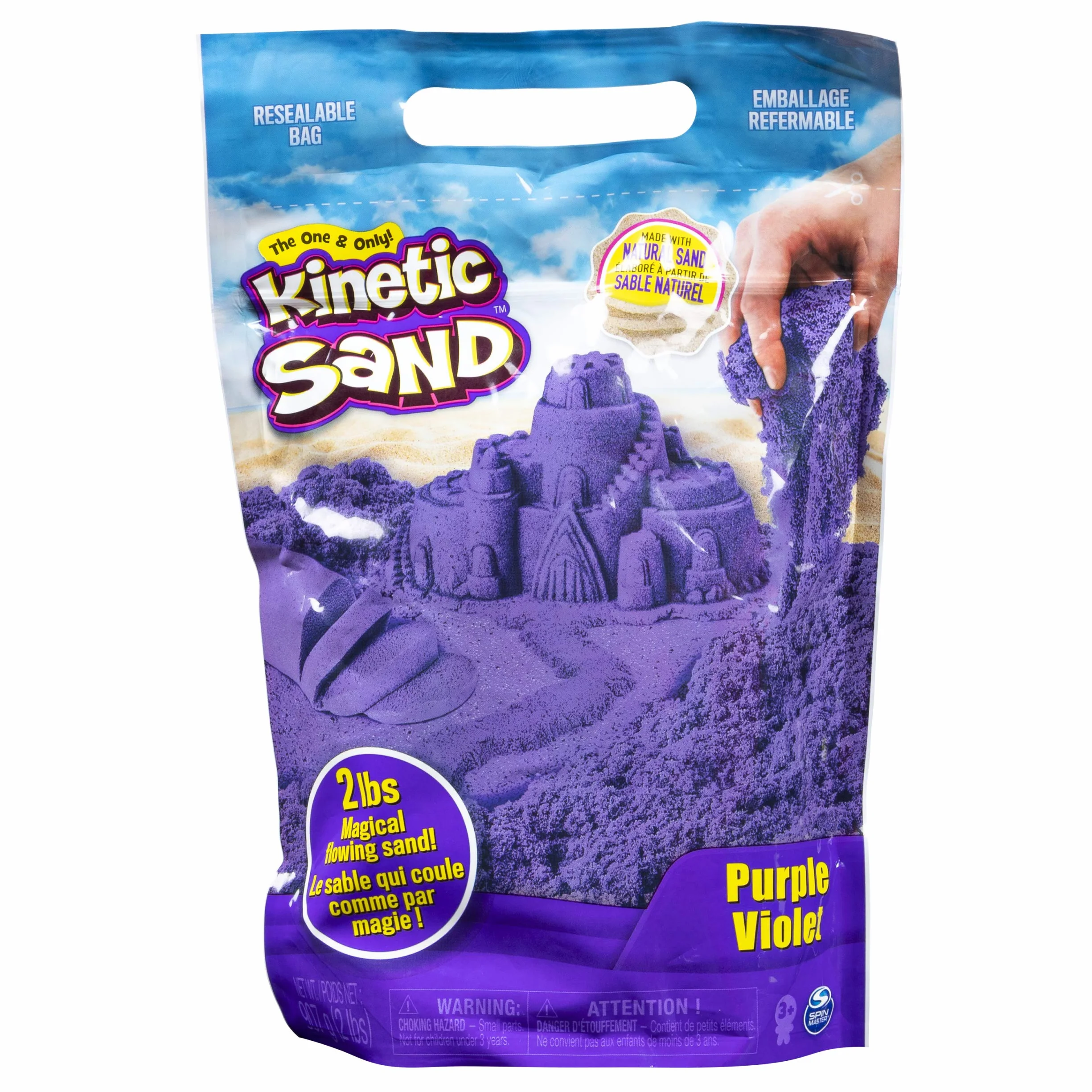 Kinetic Sand, Żywe kolory, 0.9kg niebieskiego piasku kinetycznego, dla dzieci od 3 lat