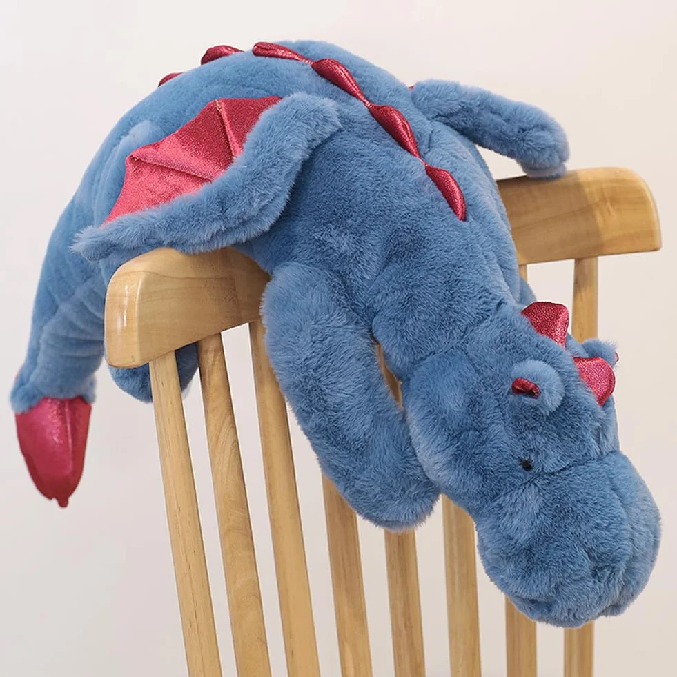 Duży smok wypchane zwierzę, miękki smok, pluszowa zabawka, 130 cm, 3 kg, dla dzieci i dorosłych, dostępna w kolorze niebieskim, zielonym, różowym i białym