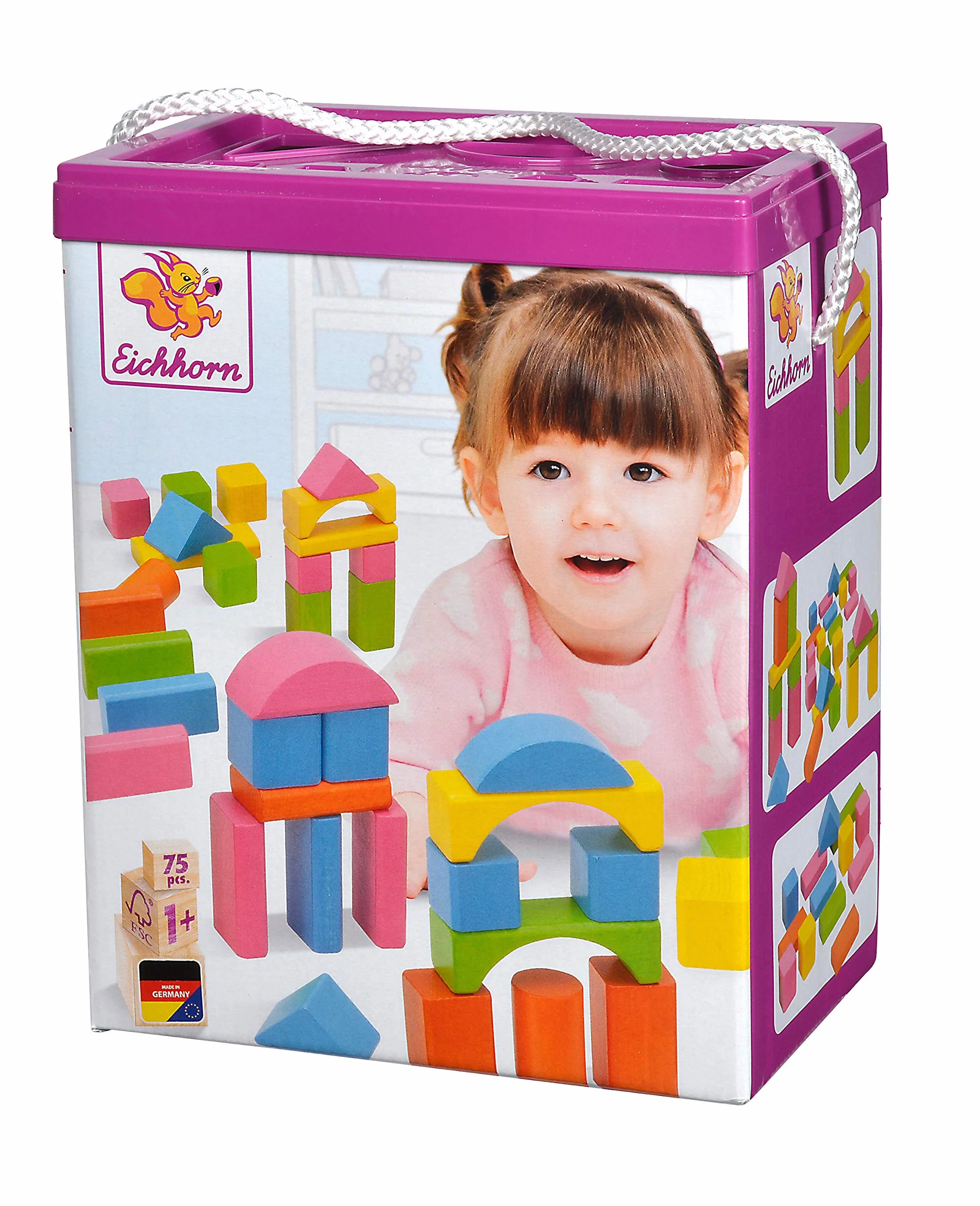 Simba 100088011 Eh Kolorowe Klocki W Wiaderku, 75 Elementów 100088011