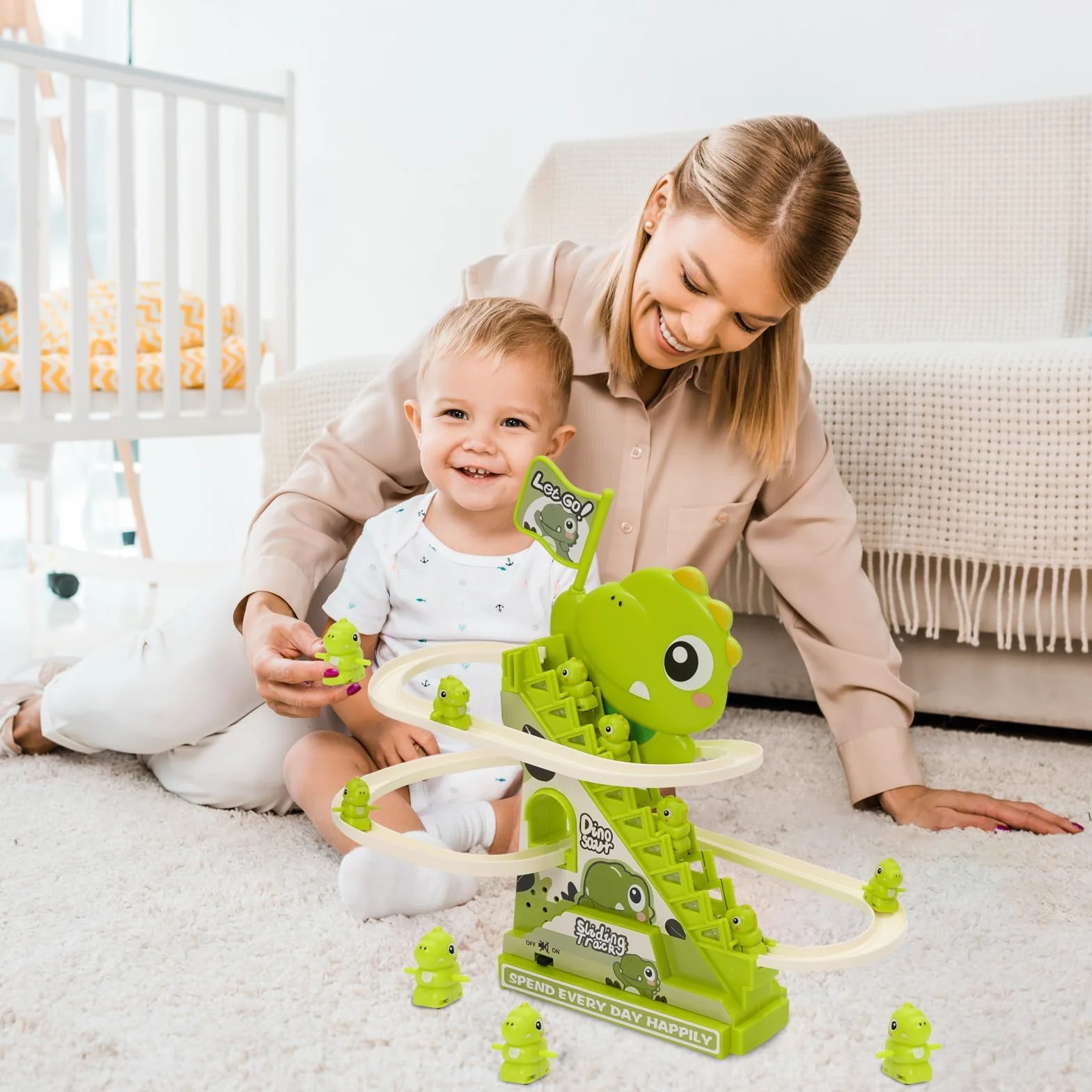 Dinozaur zjeżdżalnia do wspinaczki, zabawka, podwójna pętla, tor wyścigowy z muzyką, dinozaury, wspinaczka, zabawka dla dzieci, inteligencja, edukacyjne puzzle, zestawy playset dla dzieci od 3 lat