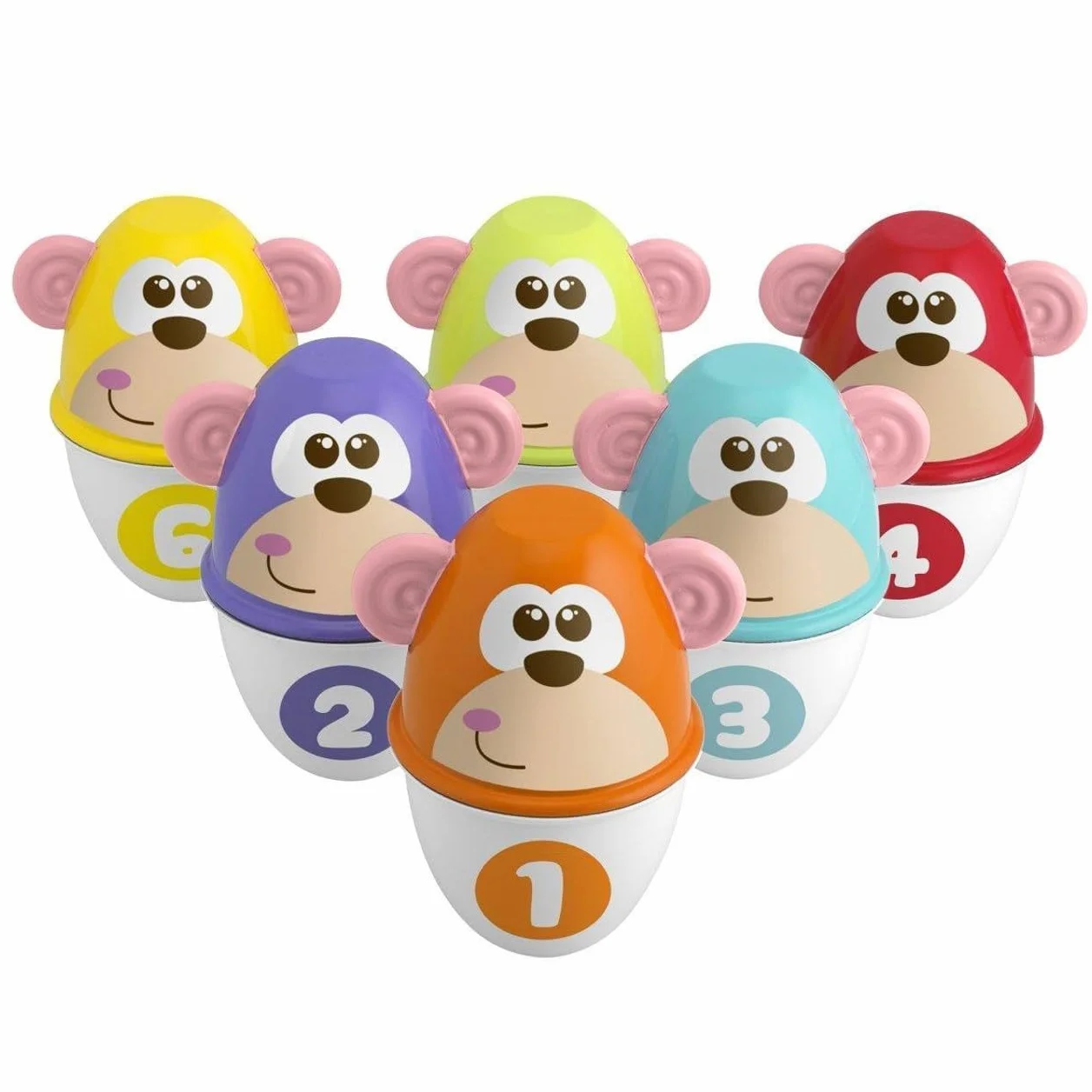 Chicco Kolorowe Kręgle Jungle FIT&FUN, Kolorowe Kręgle, Zestaw do Gry w Kręgle, Zabawki dla Chłopca i Dziewczynki
