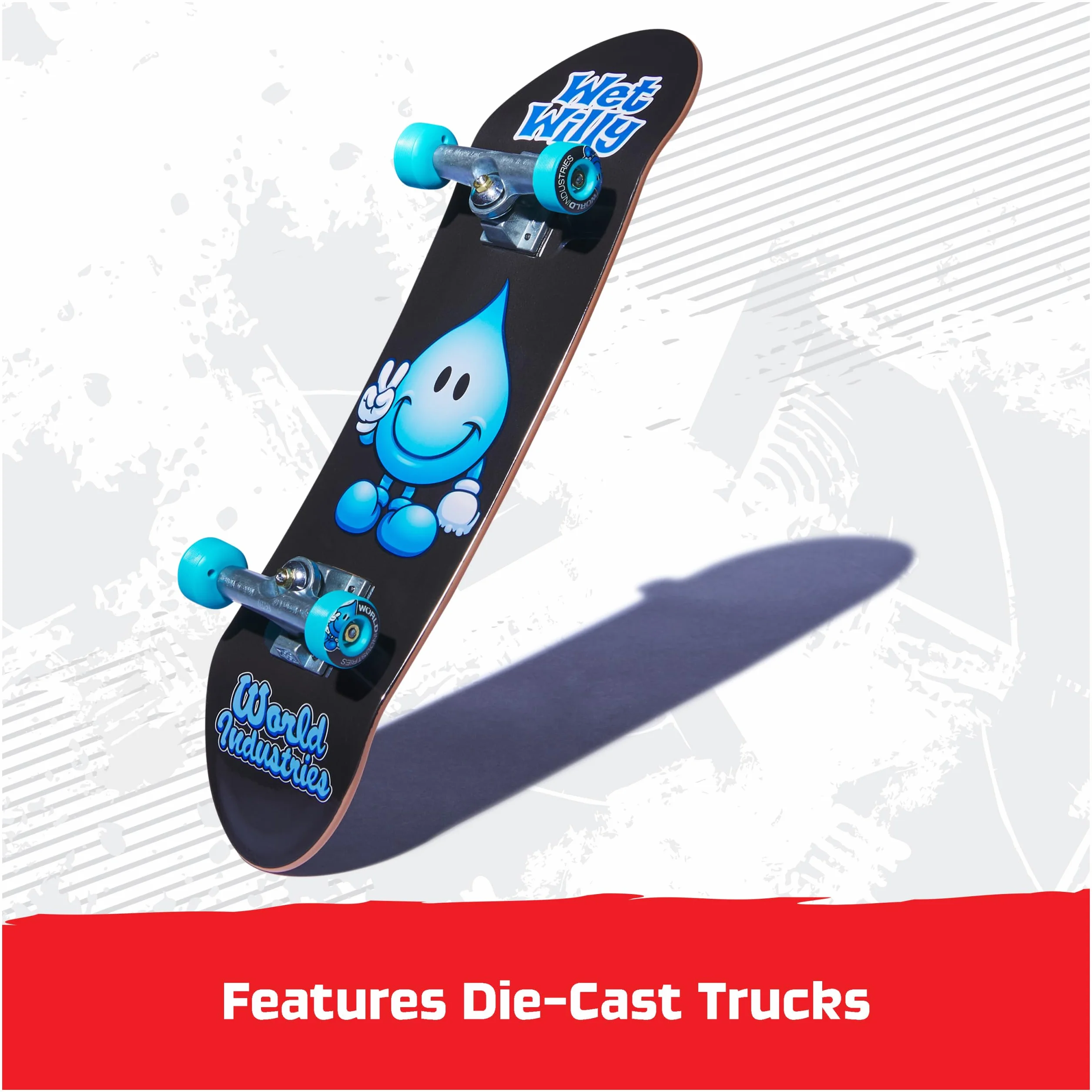 TECH DECK, World Industries Handboard; autentyczne mini deskorolki, zabawki dla dzieci dla chłopców i dziewcząt, od 6 lat (tylko do użytku ręcznego)